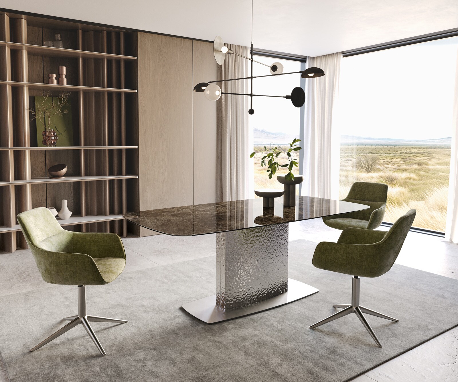 Основа за маса Неръждаема стомана шлифована за Плот за маса от 200 cm Wave 2 Основа за маса Неръждаема стомана шлифована за Плот за маса от 200 cm Wave 2