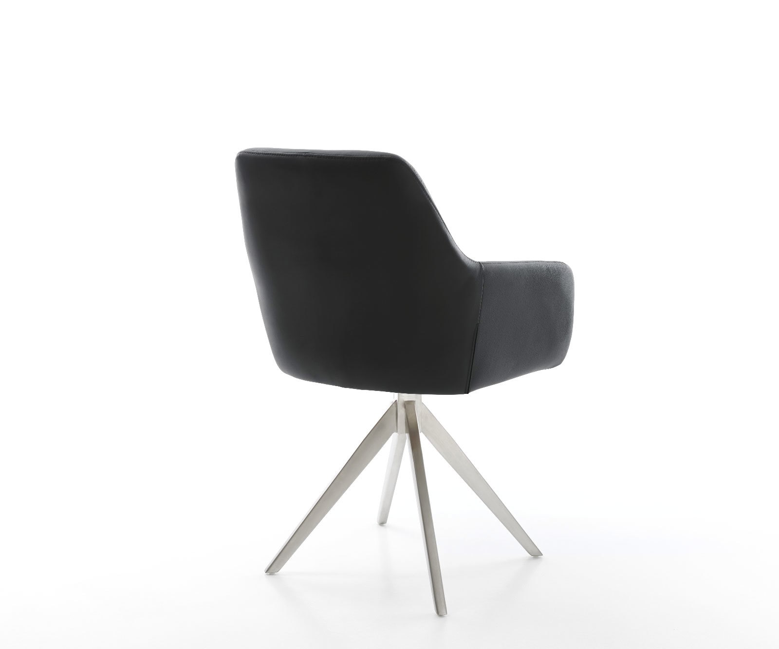 Врътящ се стол Естествена кожа Черен Конус крак  Неръждаема стомана 180° въртящ се Pejo-Flex 4 Врътящ се стол Естествена кожа Черен Конус крак  Неръждаема стомана 180° въртящ се Pejo-Flex 4