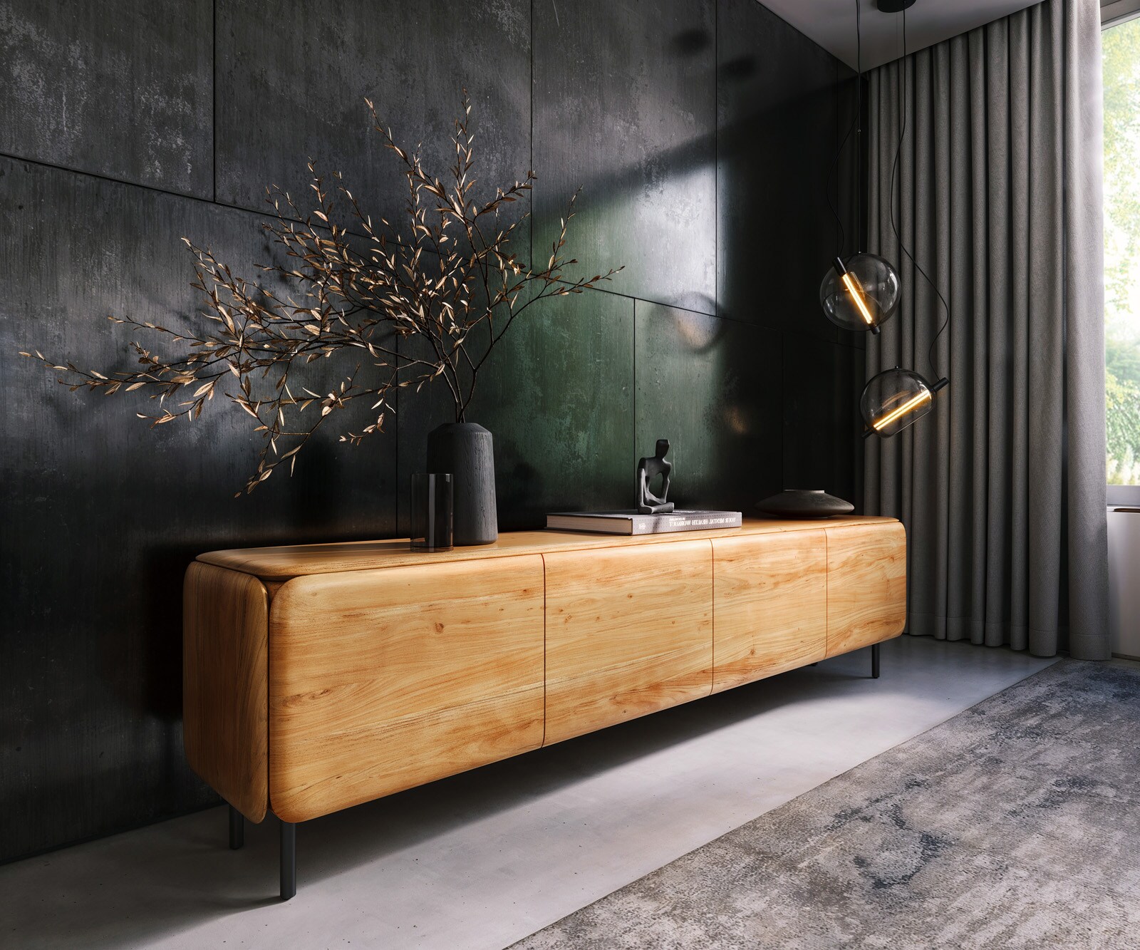 ТВ шкаф Shavani Акация натурал 4