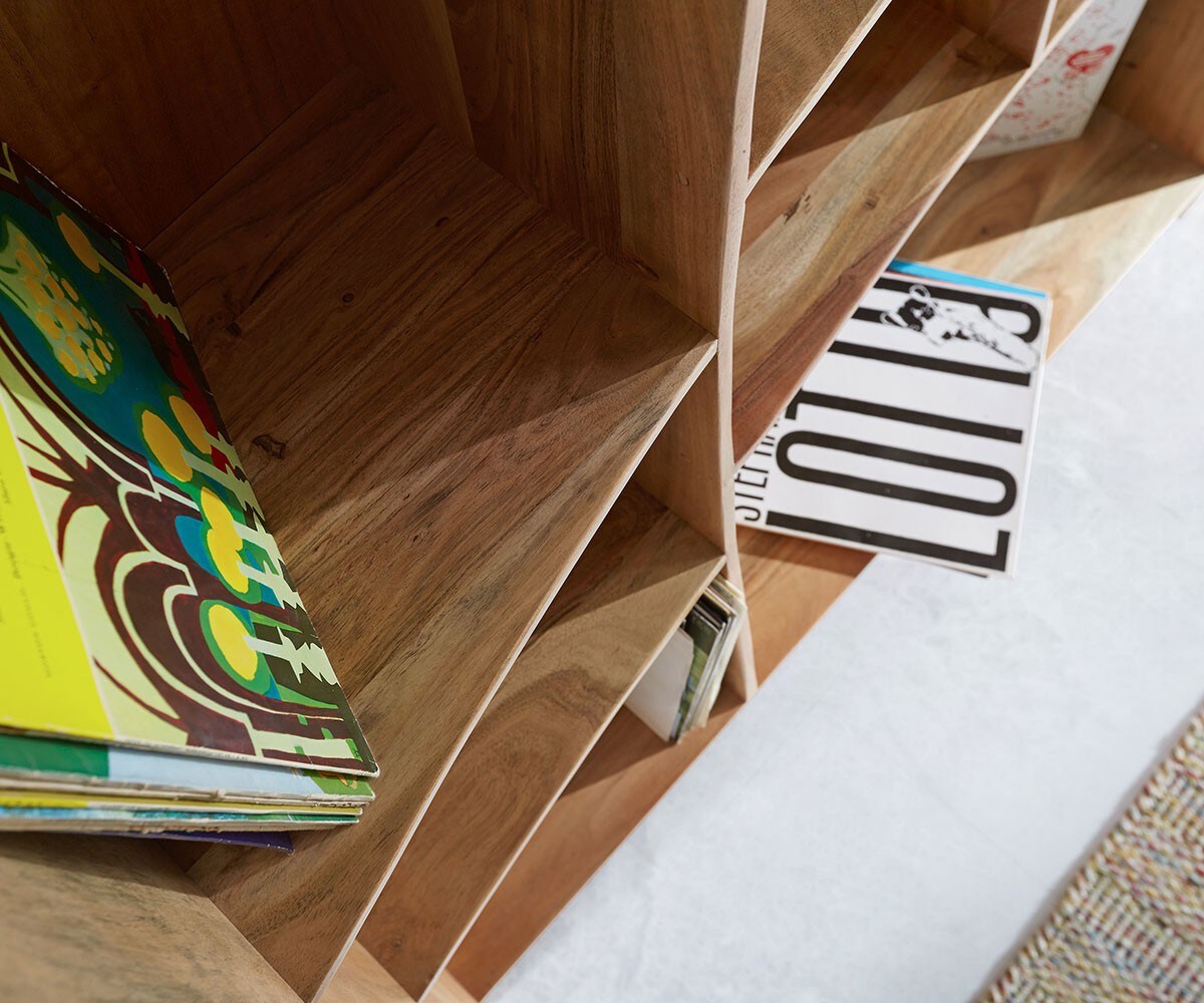 Стоящ рафт Live-Edge 120 cm акация естествен ляв 5