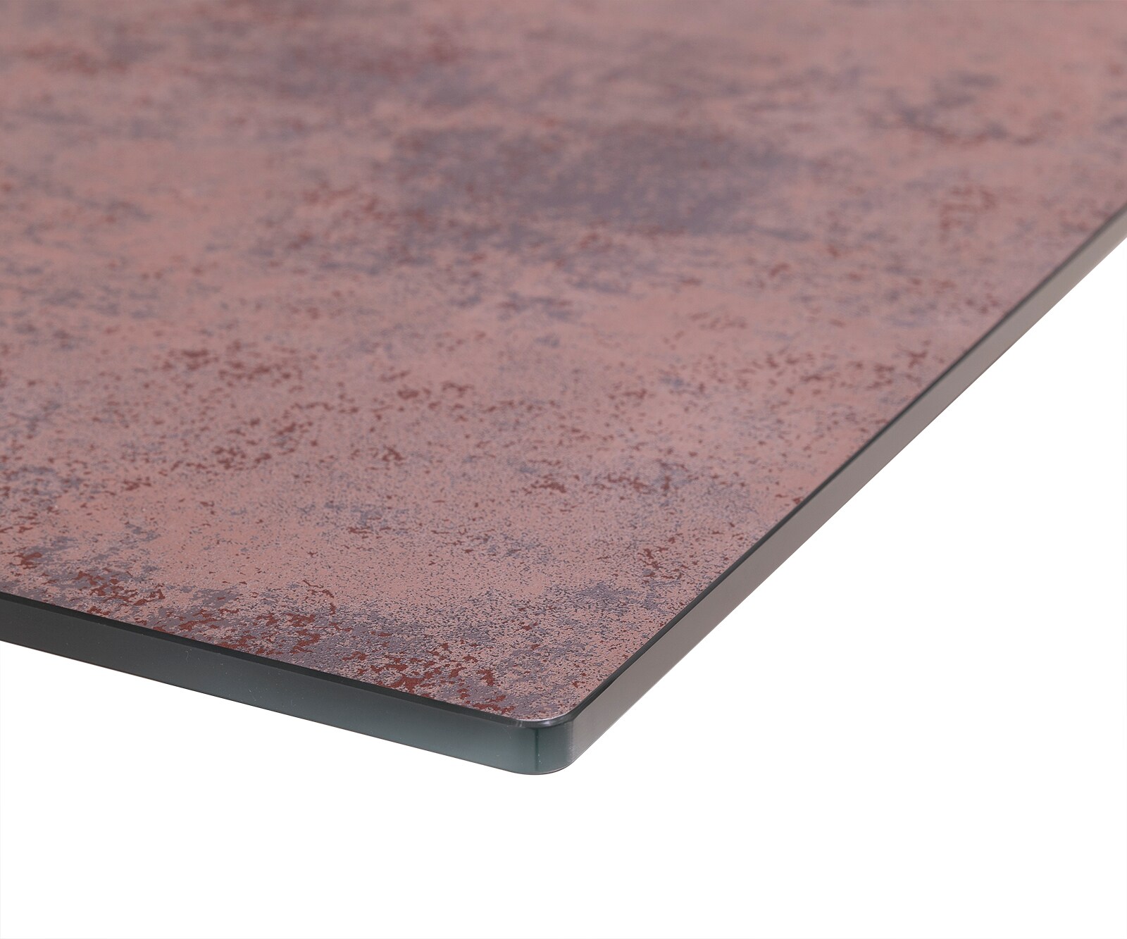 Edge трапезна маса 200x100 стъкло антично кафяво кръстосана рамка правоъгълник черно 4