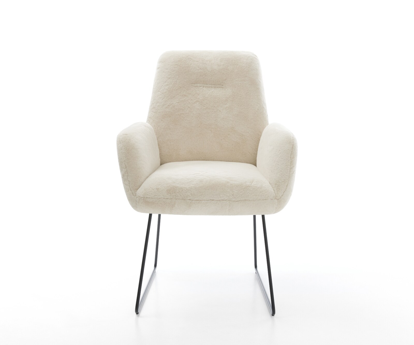 Стол за хранене Zoa-Flex плюшена кремаво-бяла основа с черни джобни пружини 2