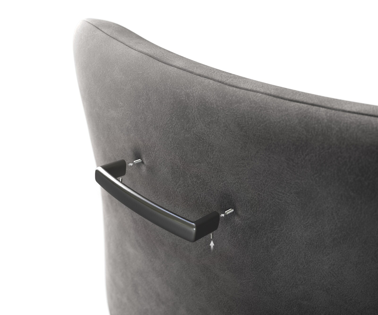 Дръжка за стол Flex-Flat неръждаема стомана графит 2