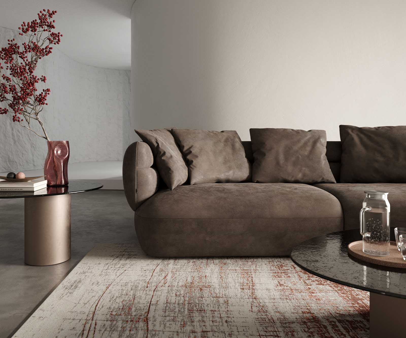 Диван Roya 320x140 cm микрофибър тъмнокафяв 4 Диван Roya 320x140 cm микрофибър тъмнокафяв 4