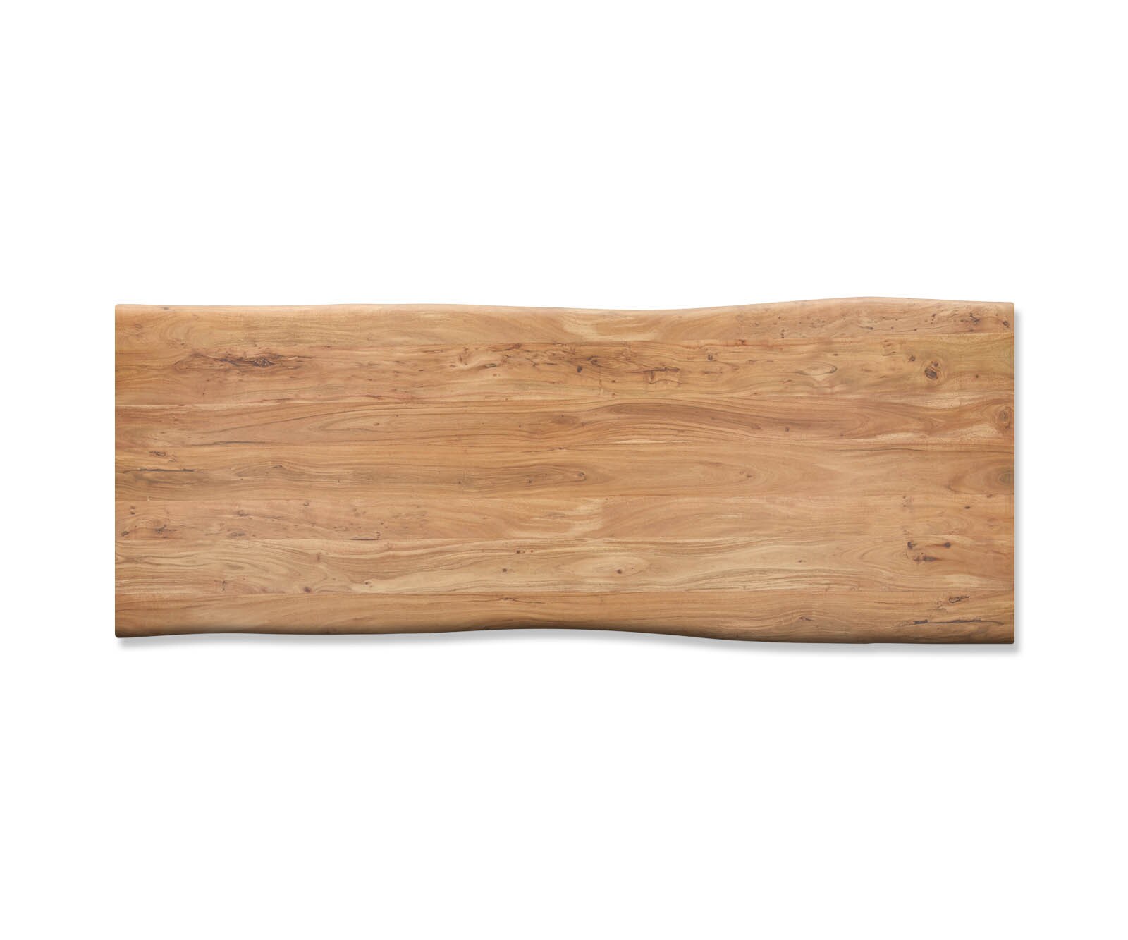 Маса 260x100cm Акация Натурал Неръждаема стомана Сребрист под ъгъл Edge 1