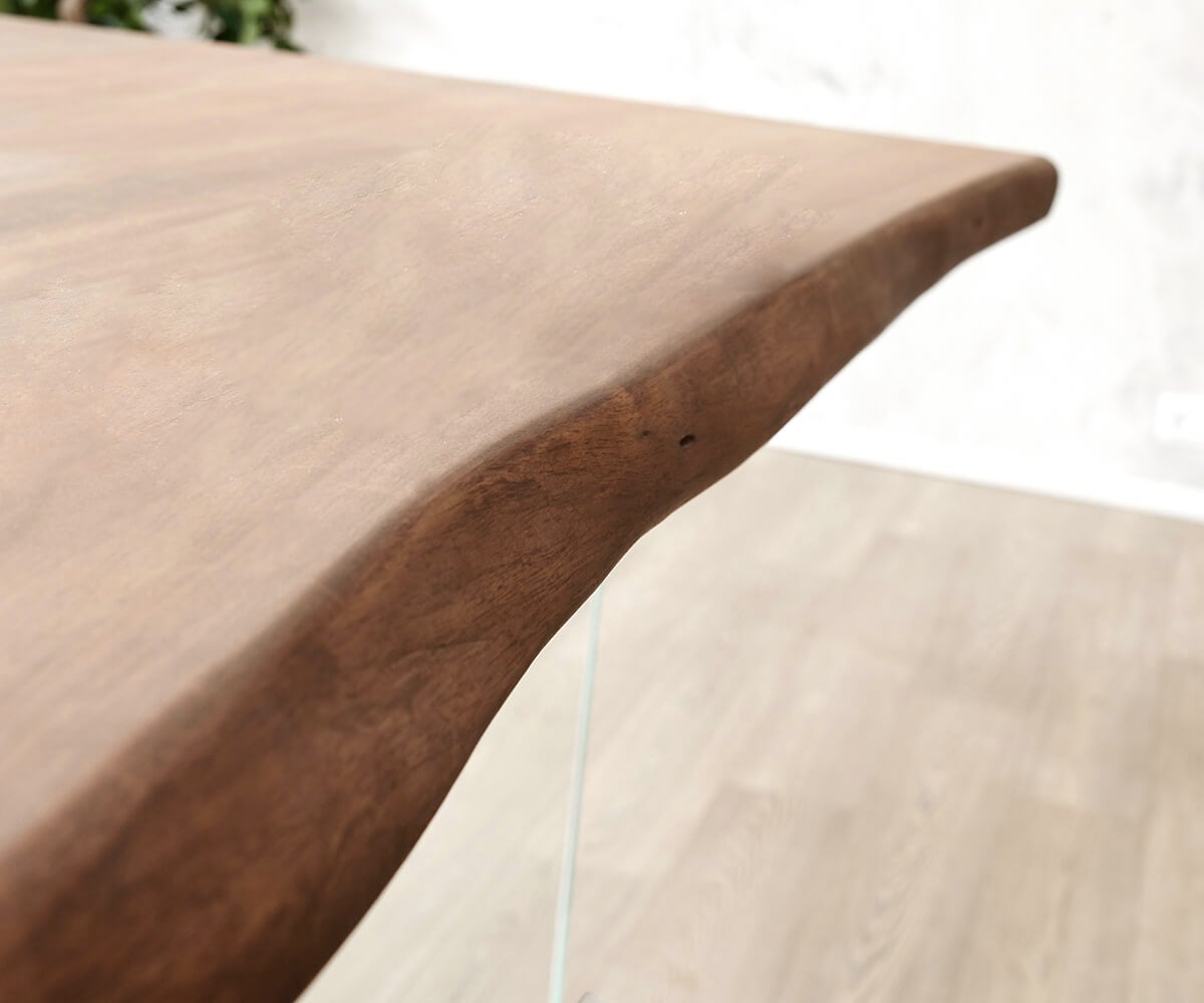 Маса 200x100cm XL Акация Кафяв Стъкло Edge 5 Маса 200x100cm XL Акация Кафяв Стъкло Edge 5