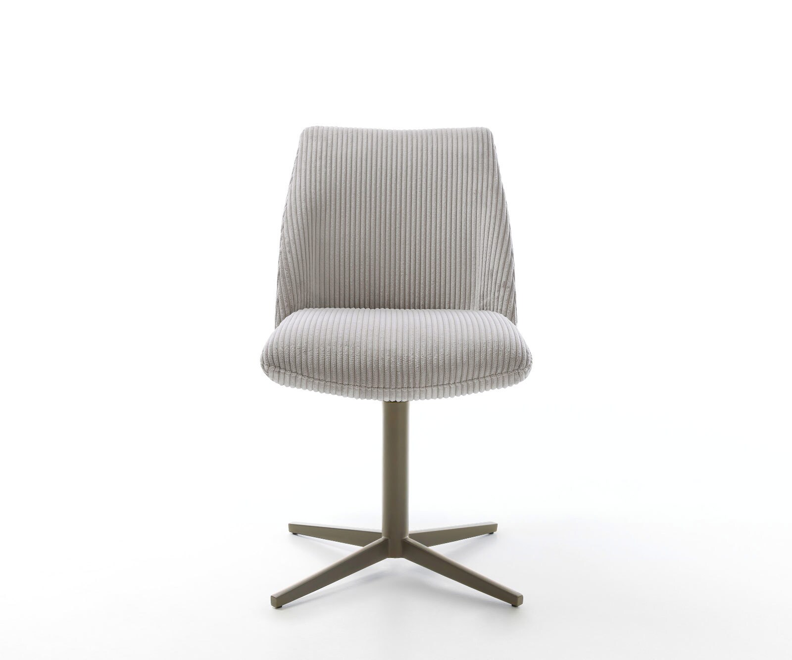 Врътящ се стол Корд СребристСив Офис основа  Titan 360° въртящ се Покет пружина Elso-Flex 1