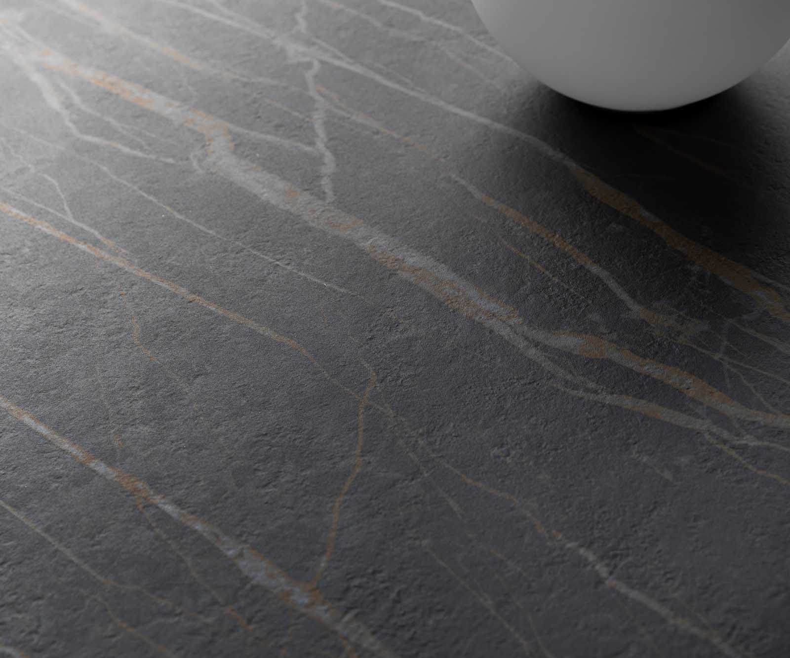 Холна маса 85x85 cm Керамика Laminam®Noir Desir Кафяв Основа Метал Ефектен финиш Titan Levente 3