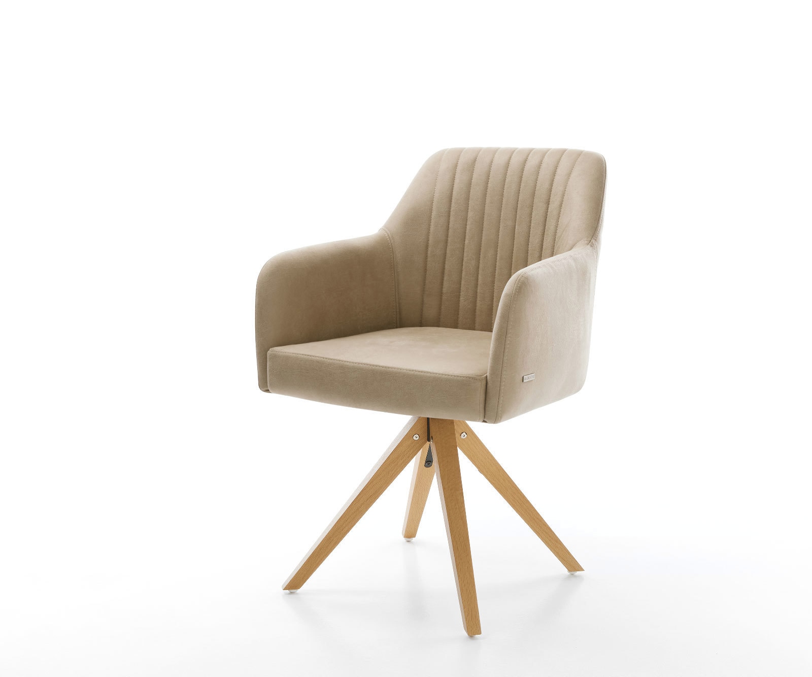 Врътящ се стол Бежов Винтидж Дървена рамка  180° въртящ се Greg-Flex Врътящ се стол Бежов Винтидж Дървена рамка  180° въртящ се Greg-Flex