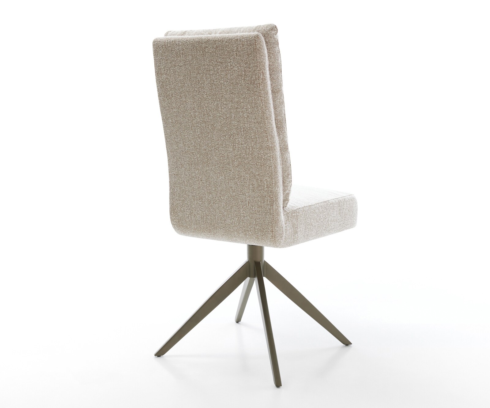 Въртящ се стол Pela-Flex тъкан Soft Beige Кръстосана рамка широка Ефектно покритие Титан 360° завъртане Люлееща се функция Ядро от джобни пружини 5