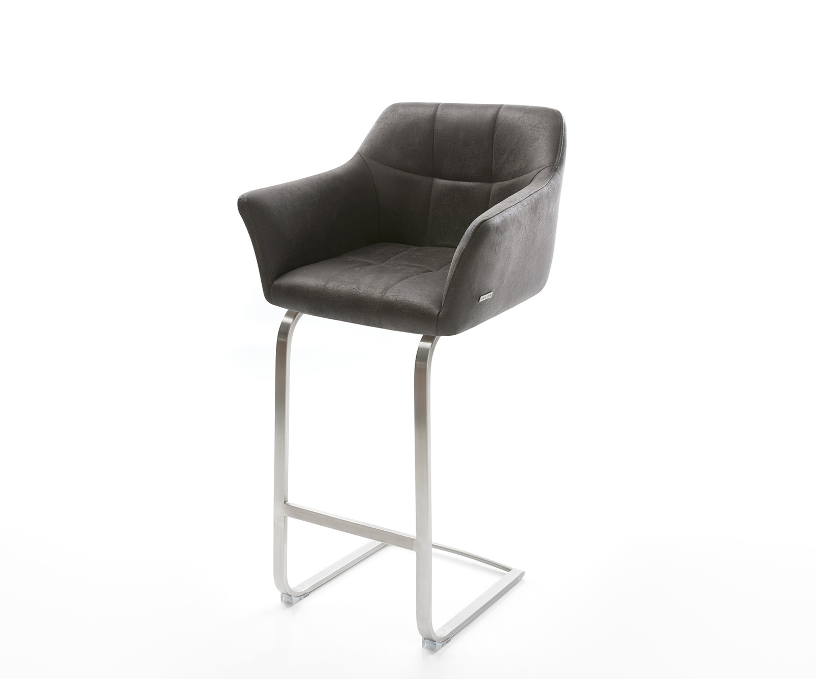 Бар стол Винтидж Антрацит Конзолен крак плосък Неръждаема стомана Yulo-Flex Бар стол Винтидж Антрацит Конзолен крак плосък Неръждаема стомана Yulo-Flex