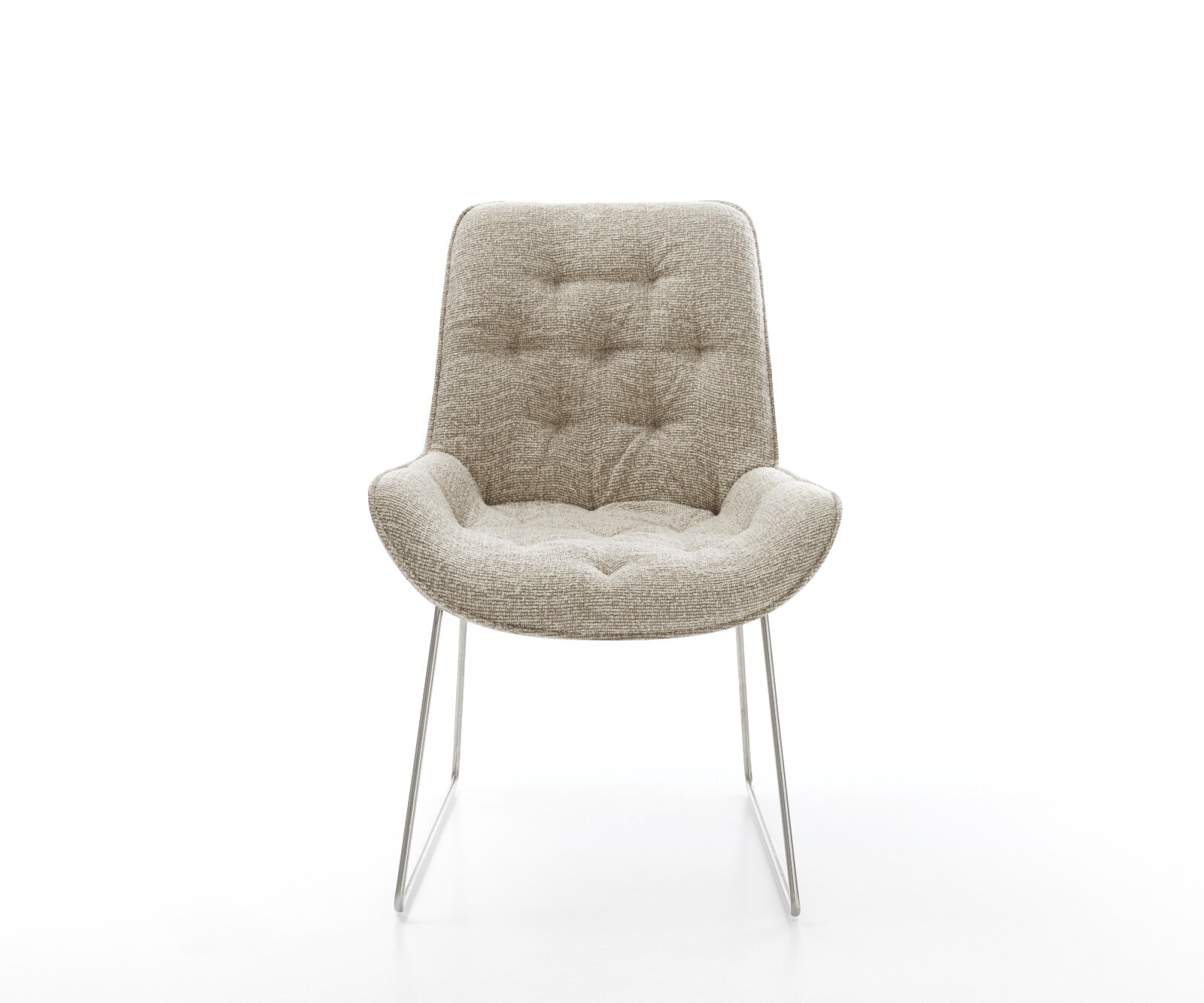 Трапезен стол Taimi-Flex Тъкан Soft Beige Основа от неръждаема стомана 1