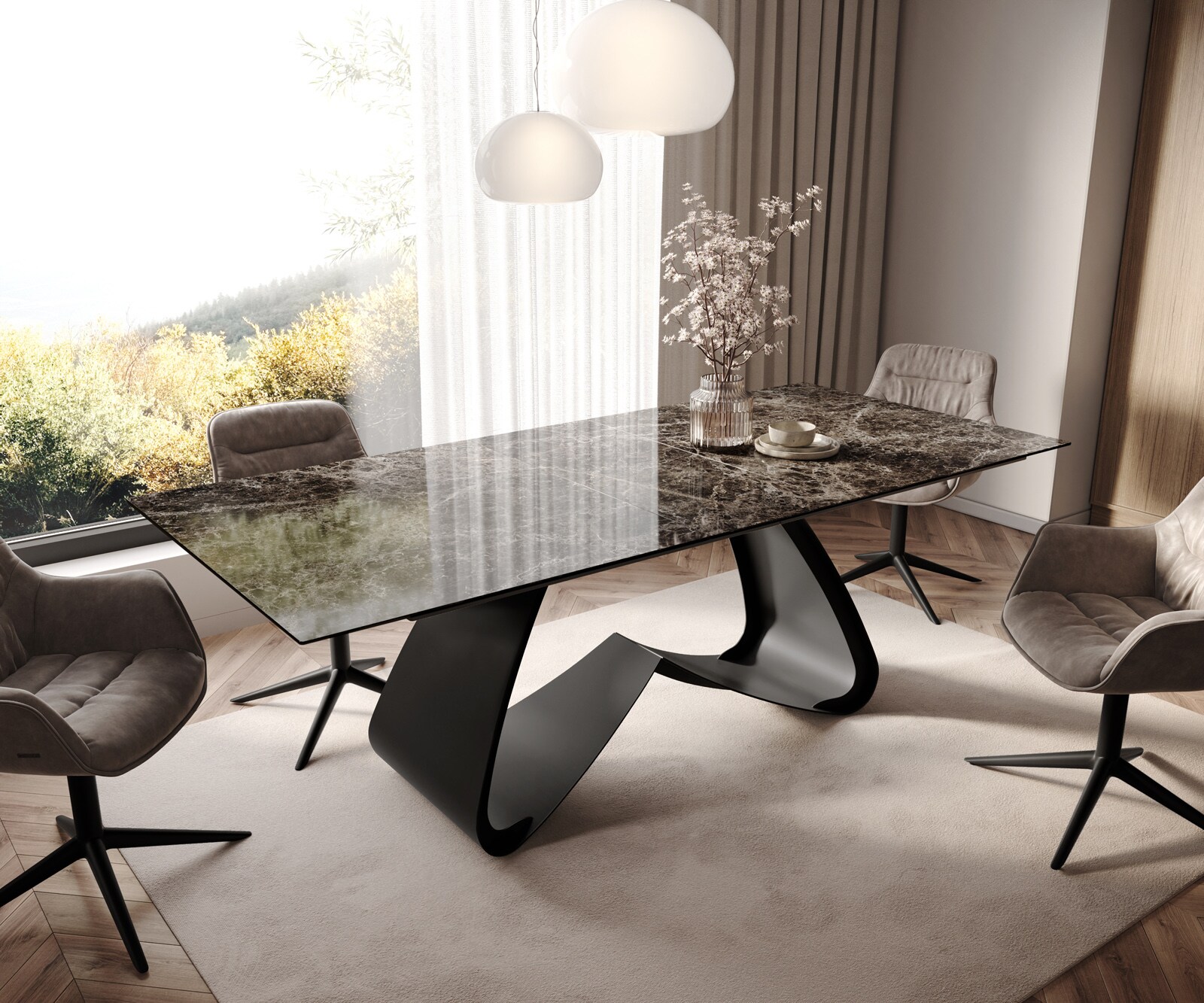 Трапезна маса Edge керамика разтегателна