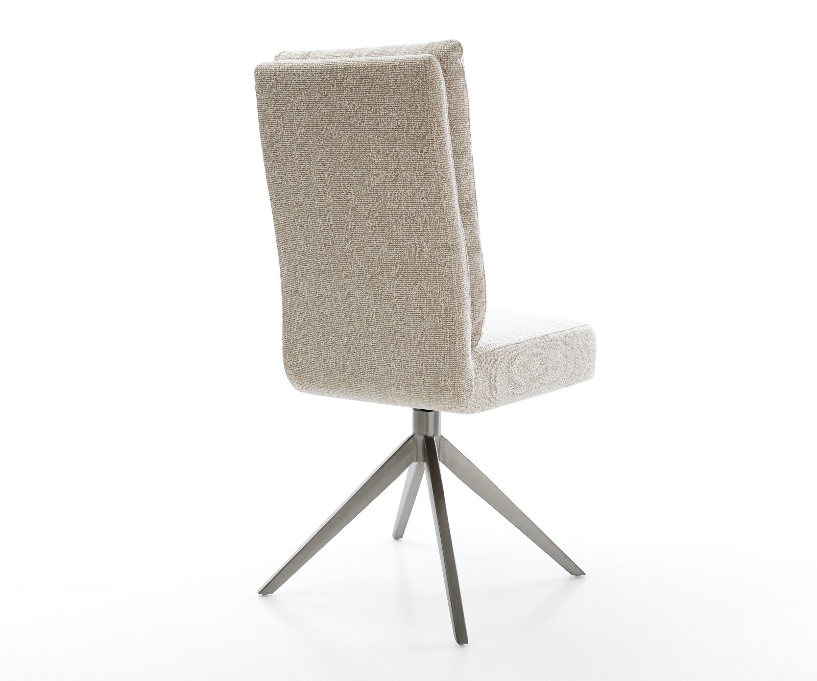Въртящ се стол Pela-Flex Soft Бежова тъкан Кръстосана рамка широка Графит 360° завъртане Люлееща се функция Ядро от джобни пружини 5