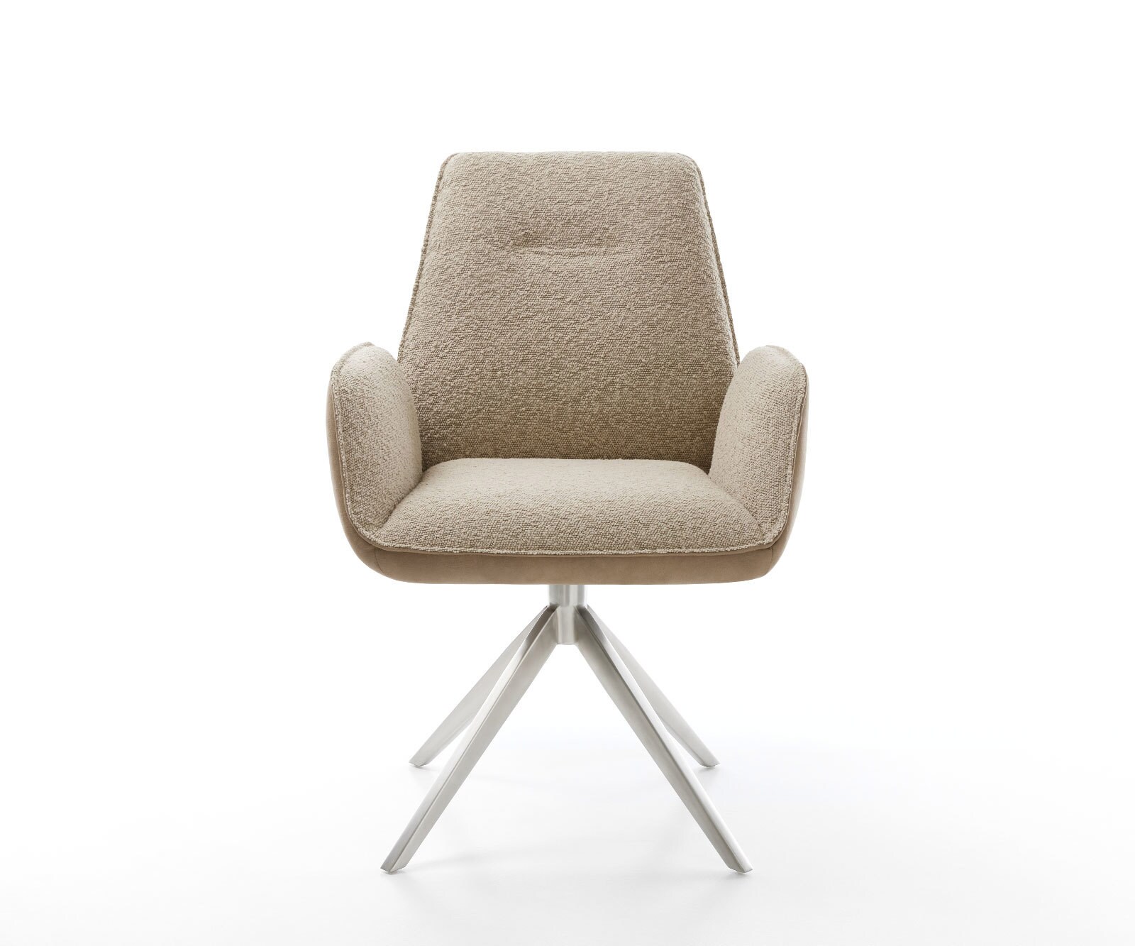 Въртящ се стол Zoa-Flex материал микс кал Кръстосана рамка широка Люлееща се функция от неръждаема стомана 360° въртене 2