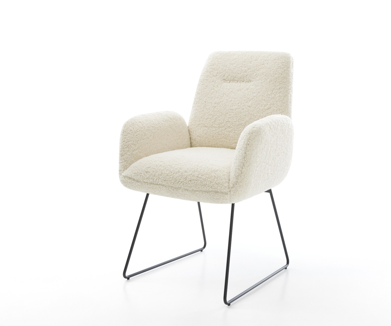 Стол за хранене Zoa-Flex Teddy тъкан Бежово Основа за шейни Черно Ядро от джобни пружини 1