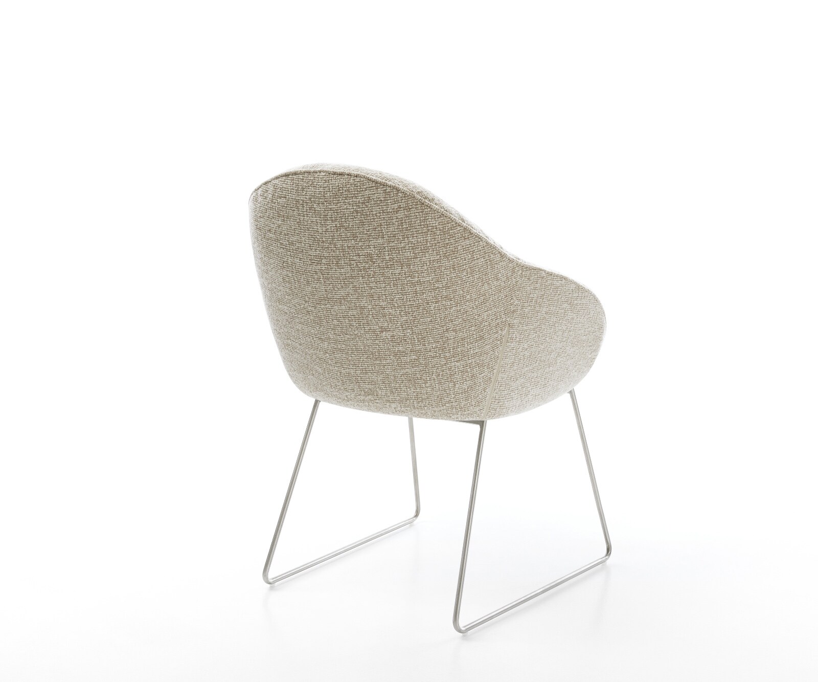 Стол за хранене Gaio-Flex Тъкан Soft Beige Основа за шейни от неръждаема стомана 5