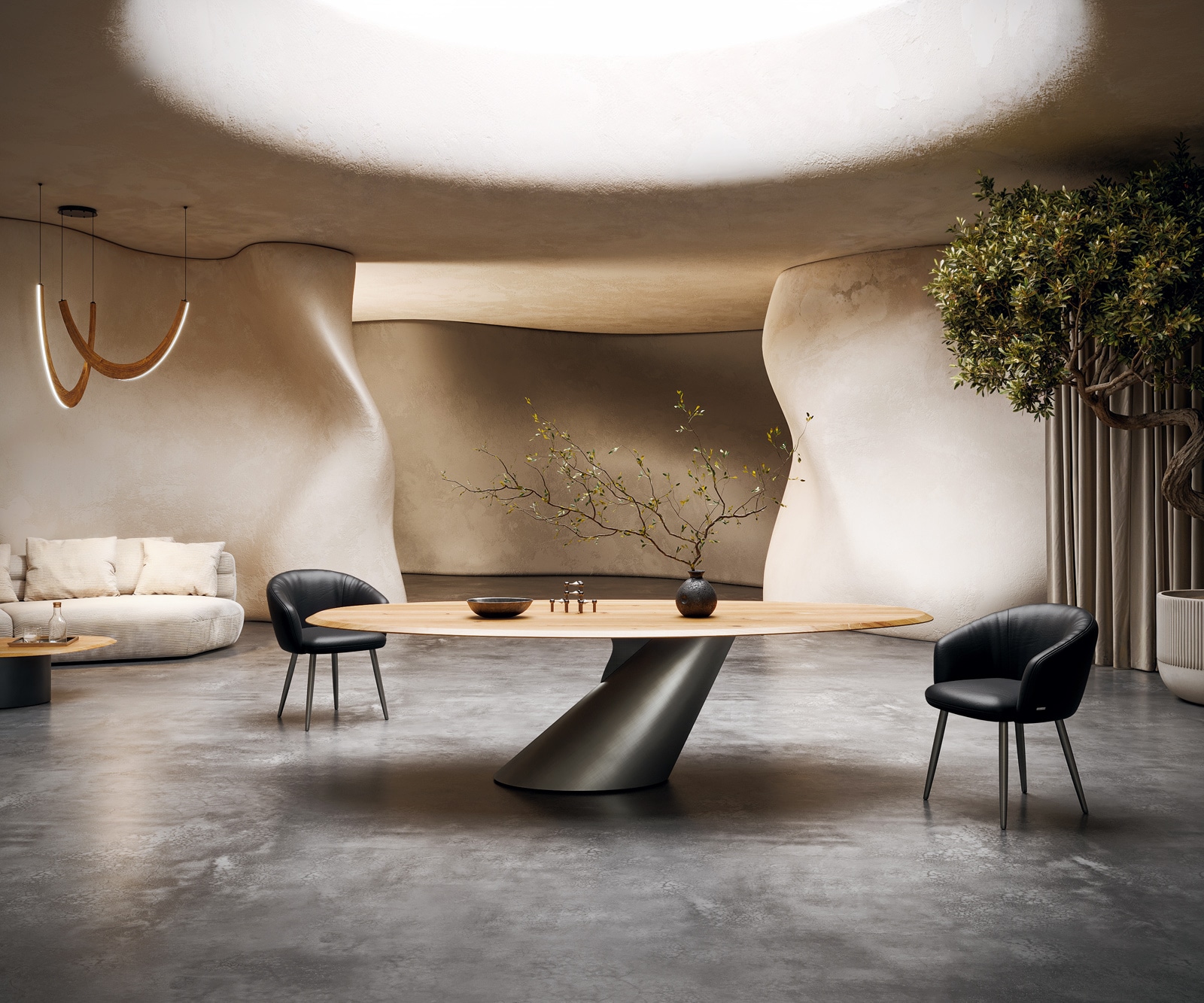 Метална сребърна Основа за маса Cono 2 Метална сребърна Основа за маса Cono 2