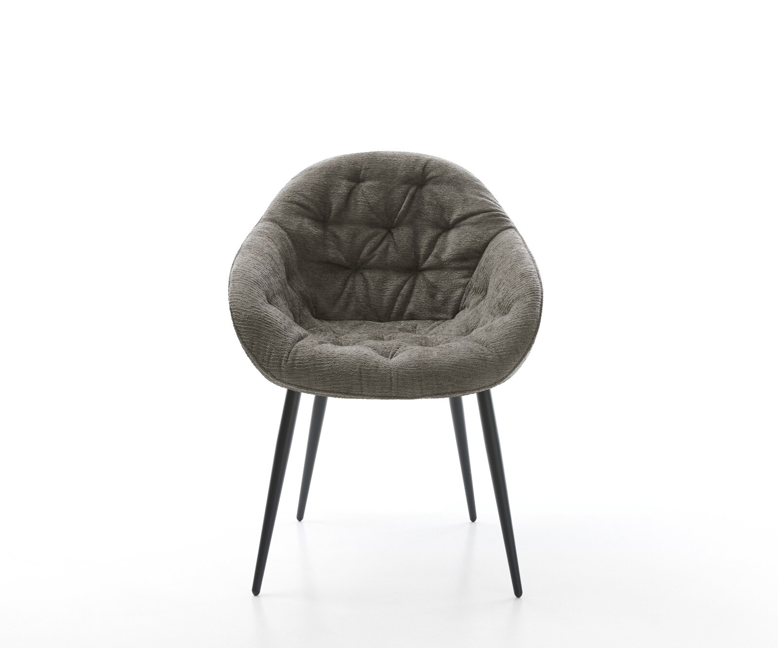 Стол за хранене Gaio-Flex Bouclé Soft Mud 4-футов коничен черен 2