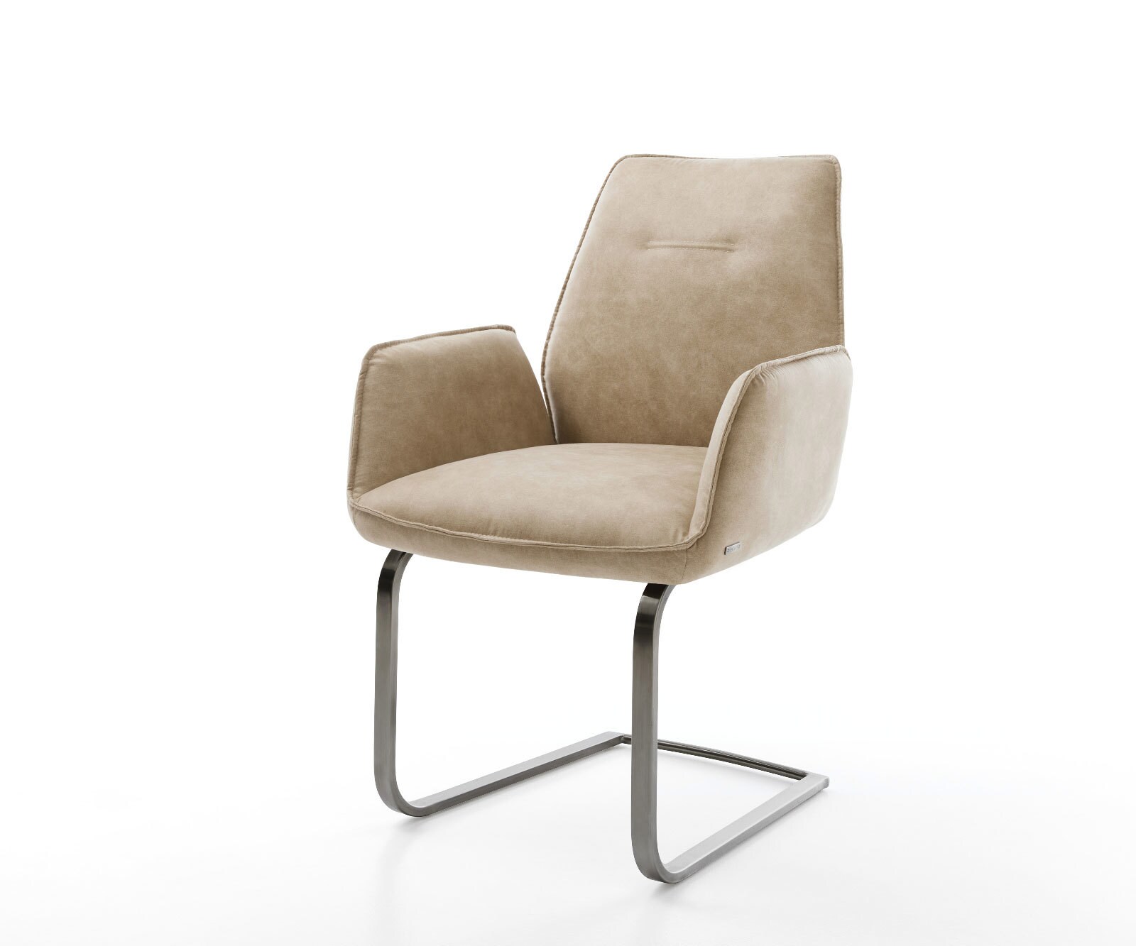 Zoa-Flex конзолен стол микрофибър бежов реколта конзолен стол плосък графит джоб пружина сърцевина