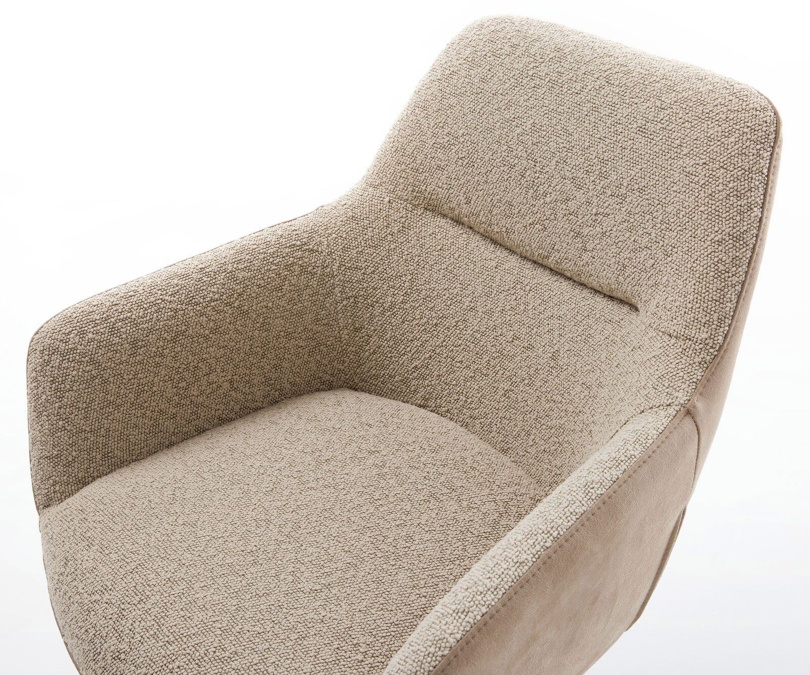 Въртящ се стол Pejo-Flex микс от материали кална основа ефект покритие титан 360° въртяща се люлееща се функция сърцевина от джобни пружини 3