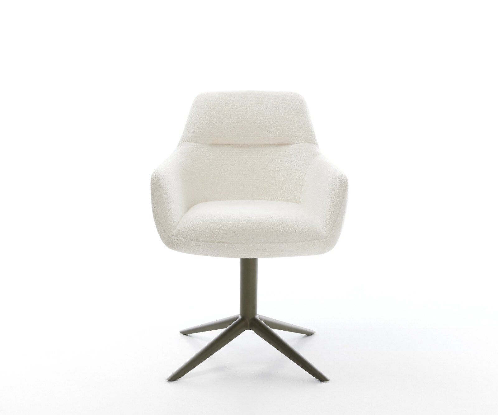 Въртящ се стол Pejo-Flex Bouclé Soft Beige Завършек с ефект на основата Титан 360° завъртане Люлееща се функция Ядро от джобни пружини 2