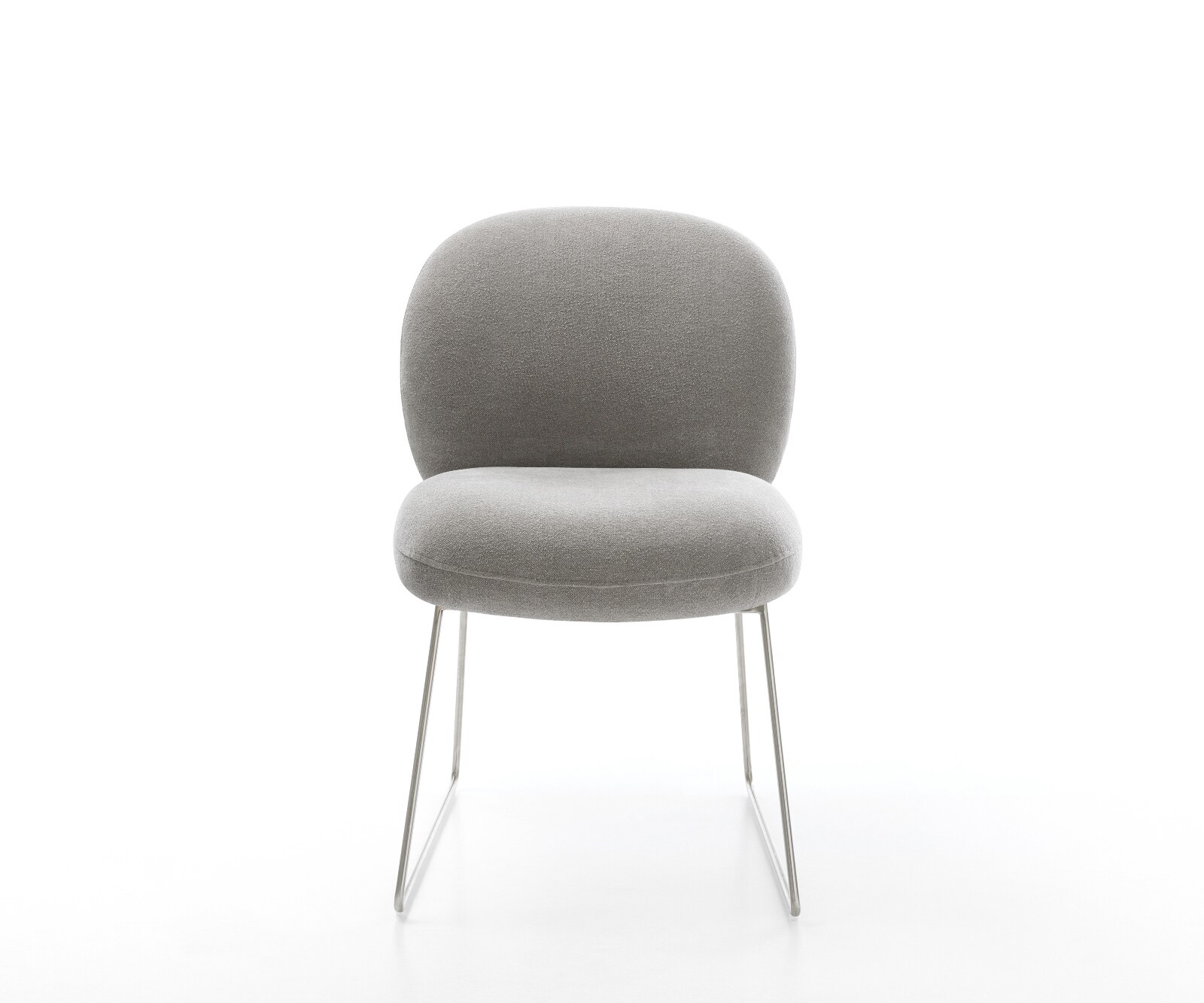 Стол за хранене Nube-Flex текстурирана тъкан меко сиво основа от неръждаема стомана джоб пружина ядро 2