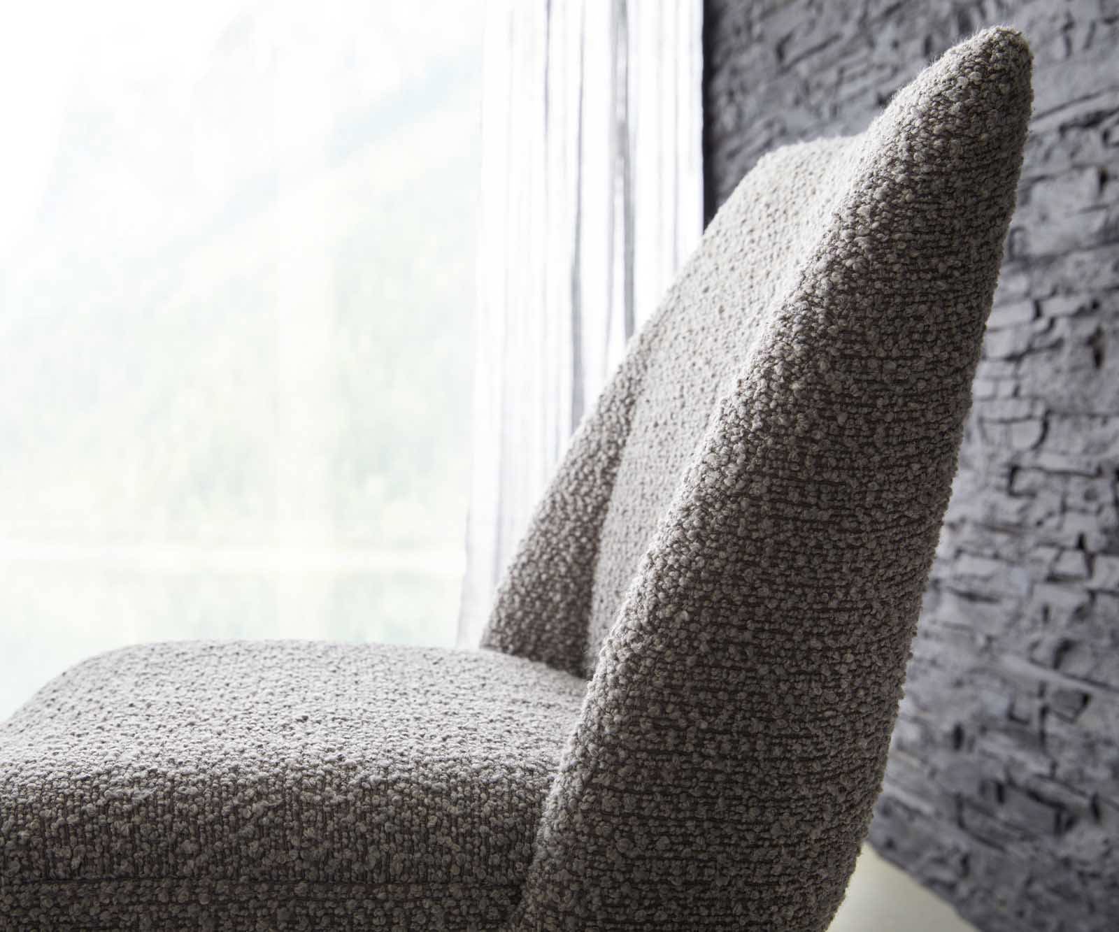 Трапезен стол Букле СребристСив 4 крака конични Черен Покет пружина Elso-Flex 3 Трапезен стол Букле СребристСив 4 крака конични Черен Покет пружина Elso-Flex 3