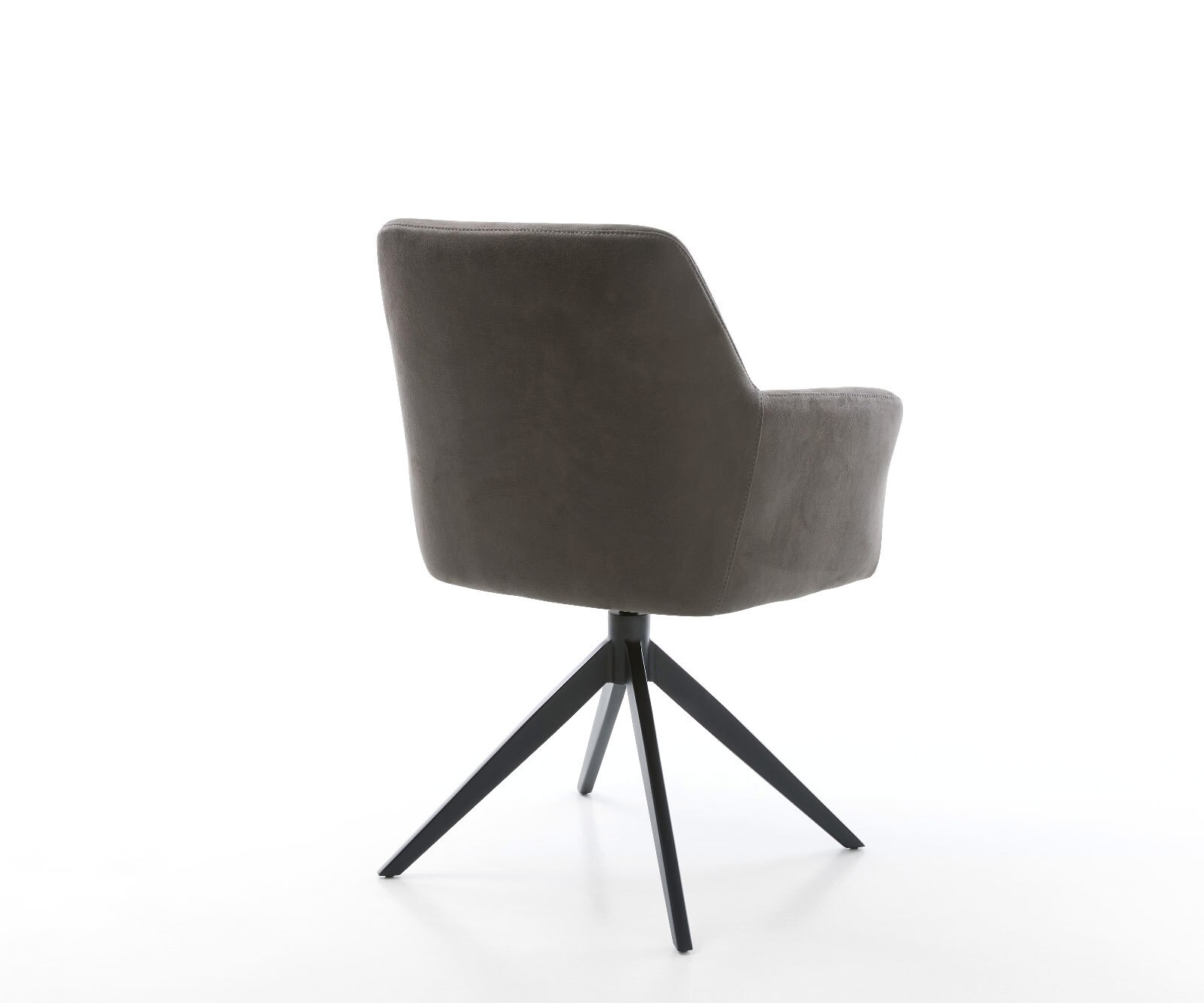 Xana-Flex въртящ се стол с подлакътници Микрофибър антрацит винтидж Кръстосана рамка широка черна 360° въртене Люлееща се функция Ядро от джобни пружини 4