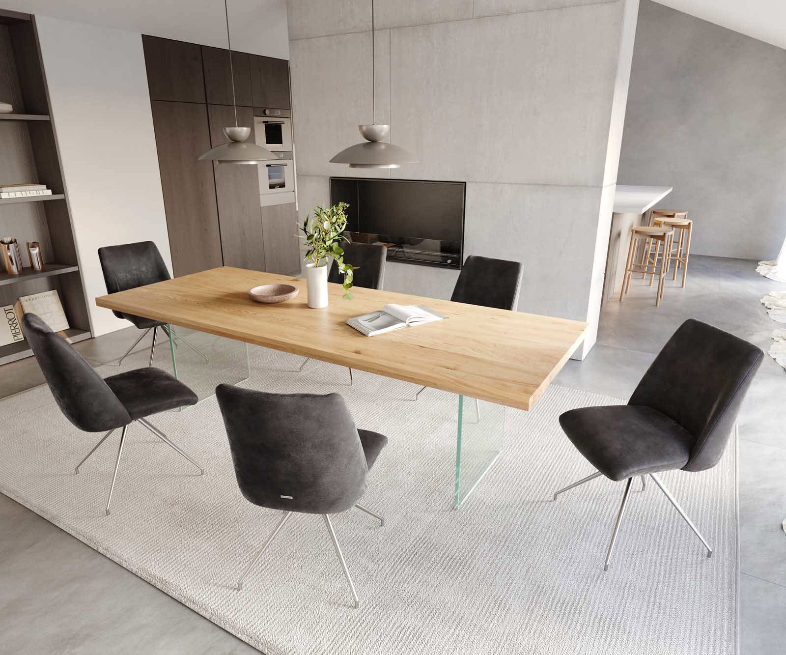 Врътящ се стол Антрацит Винтидж Конус крак кръгъл Неръждаема стомана 180° въртящ се Покет пружина Elso-Flex 4 Врътящ се стол Антрацит Винтидж Конус крак кръгъл Неръждаема стомана 180° въртящ се Покет пружина Elso-Flex 4