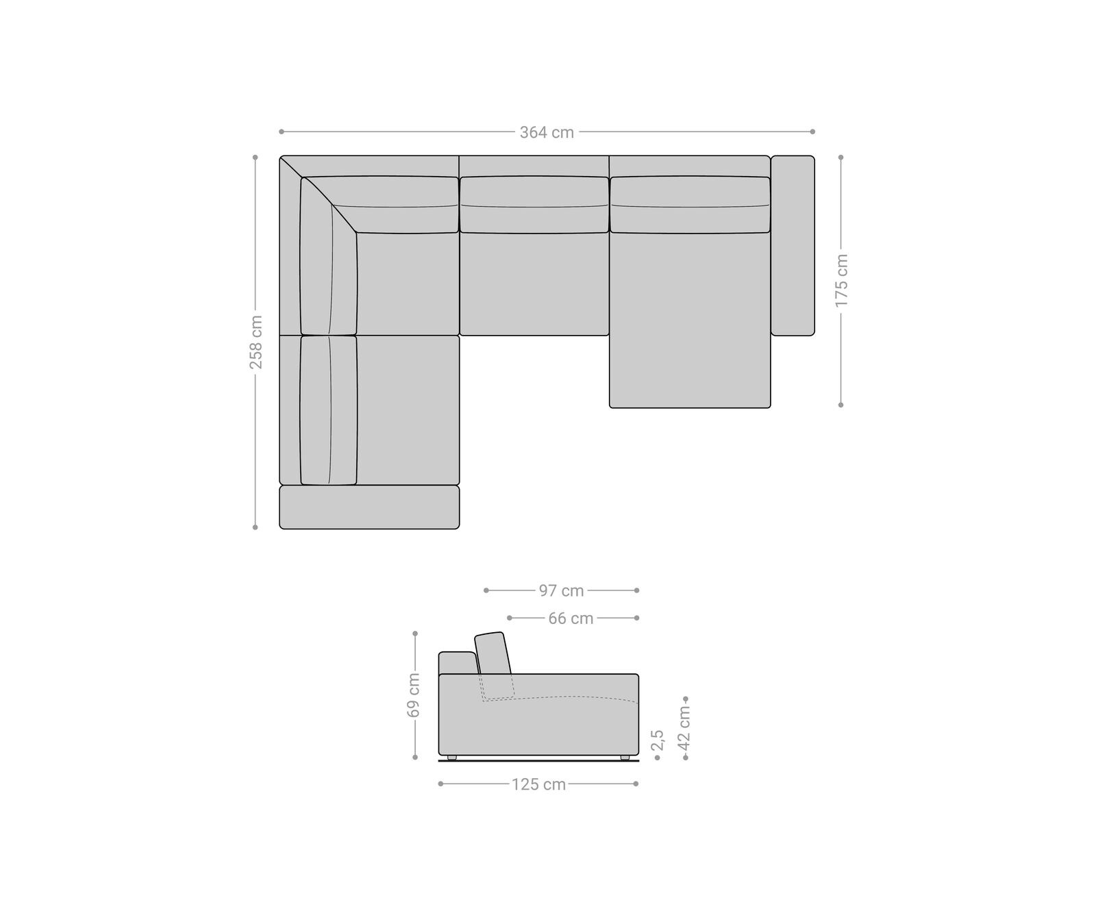  XL 360x260 cm Микрофибър КакиКафяв Лежанка вариации Lanzo 6