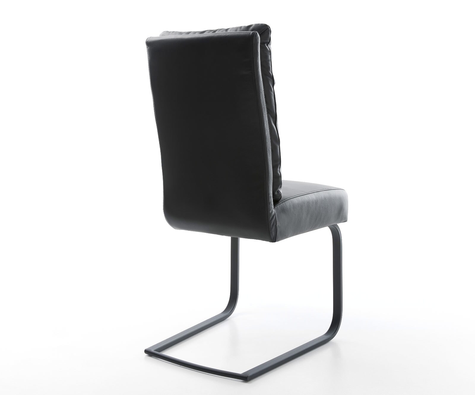 Люлеещ стол Естествена кожа Черен Конзолен крак плосък Черен  Покет пружина Pela-Flex 5