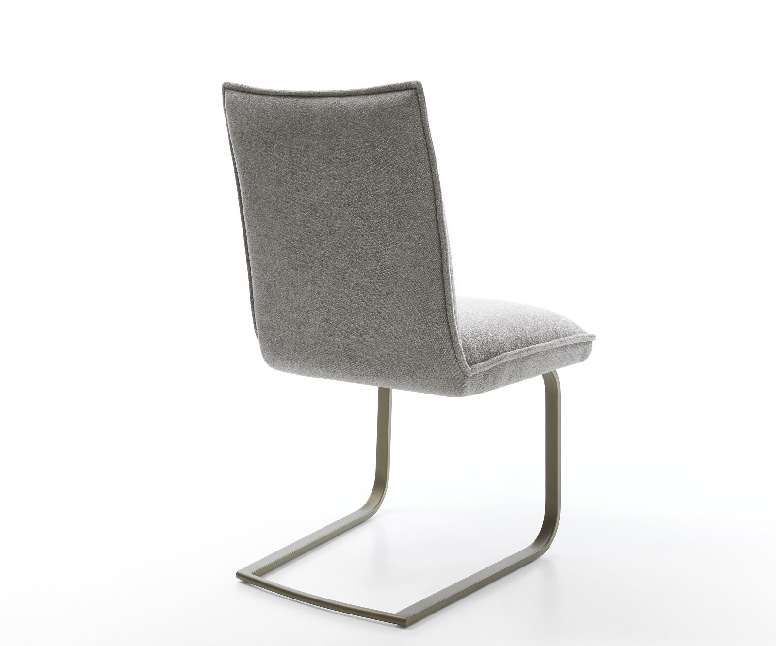 Конзолен стол Lelio-Flex текстурирана тъкан меко сив конзолен стол покритие с плосък ефект титаниево джобно пружинно ядро 5