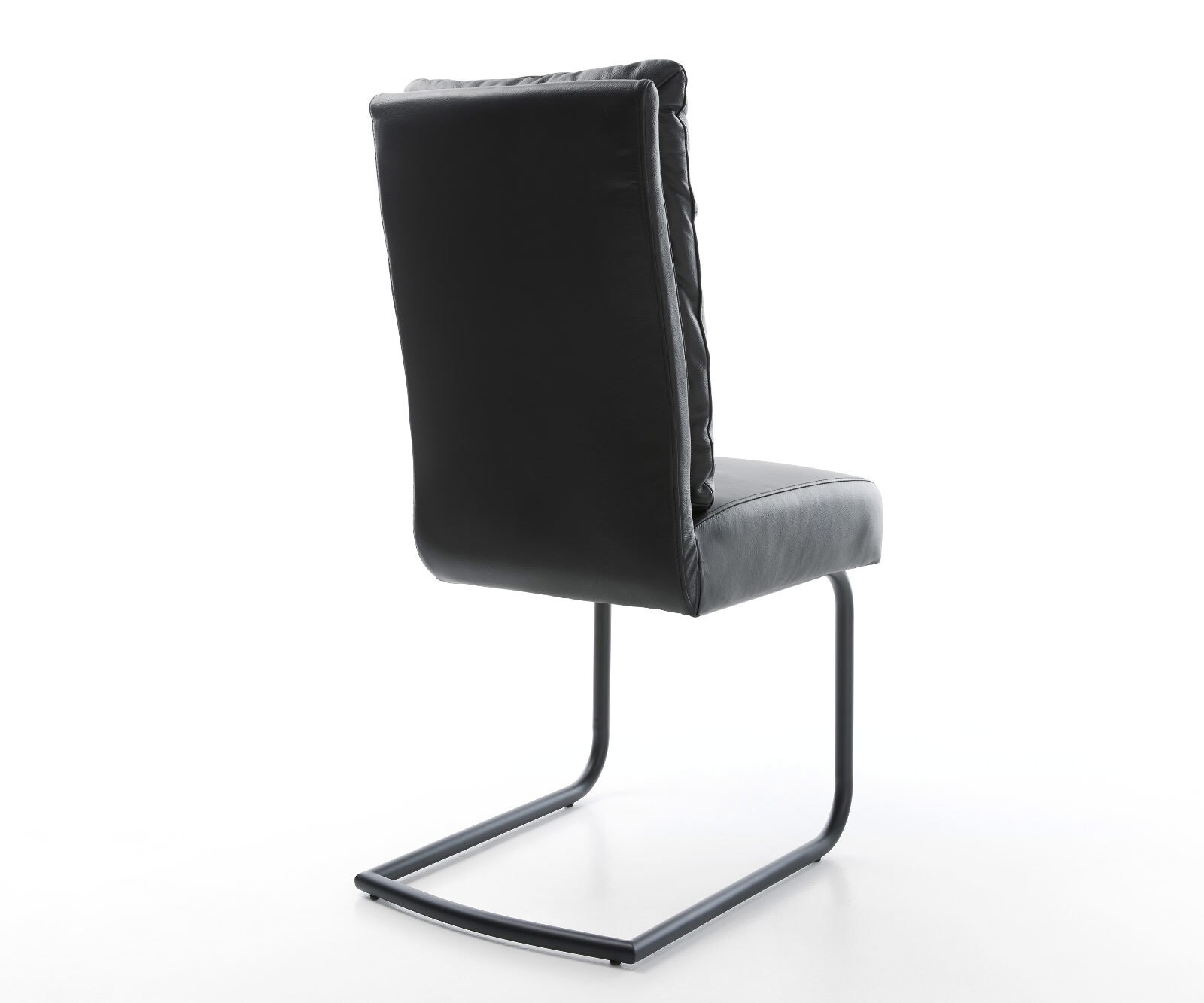 Люлеещ стол Естествена кожа Черен Конзолен крак кръгъл Черен  Покет пружина Pela-Flex 5