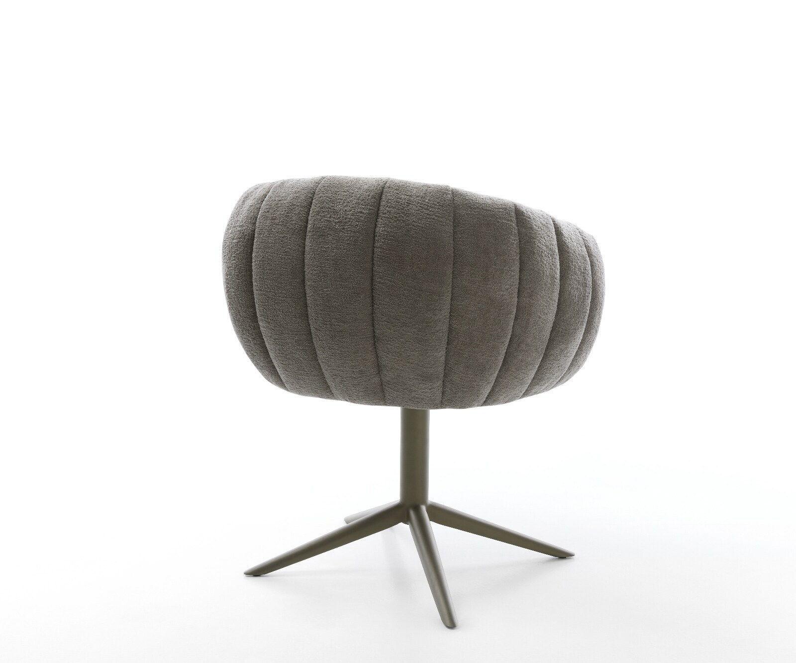 Въртящ се стол Jada-Flex, Букле Сиво-кафяво, Основа Ефектно покритие Титан 360° завъртане Люлееща се функция Ядро от джобни пружини 4