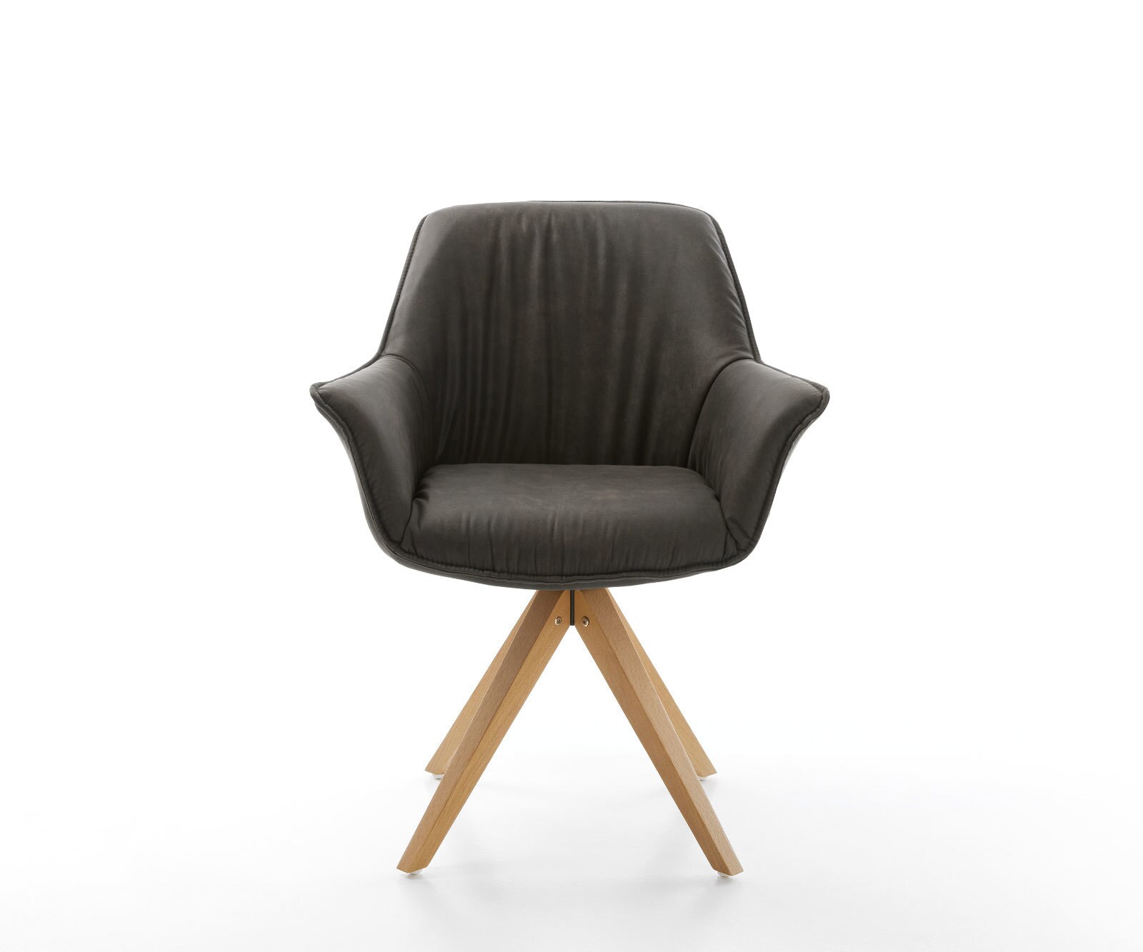 Врътящ се стол с подлакътници Антрацит Винтидж Дървена рамка  180° въртящ се Keila-Flex 2 Врътящ се стол с подлакътници Антрацит Винтидж Дървена рамка  180° въртящ се Keila-Flex 2