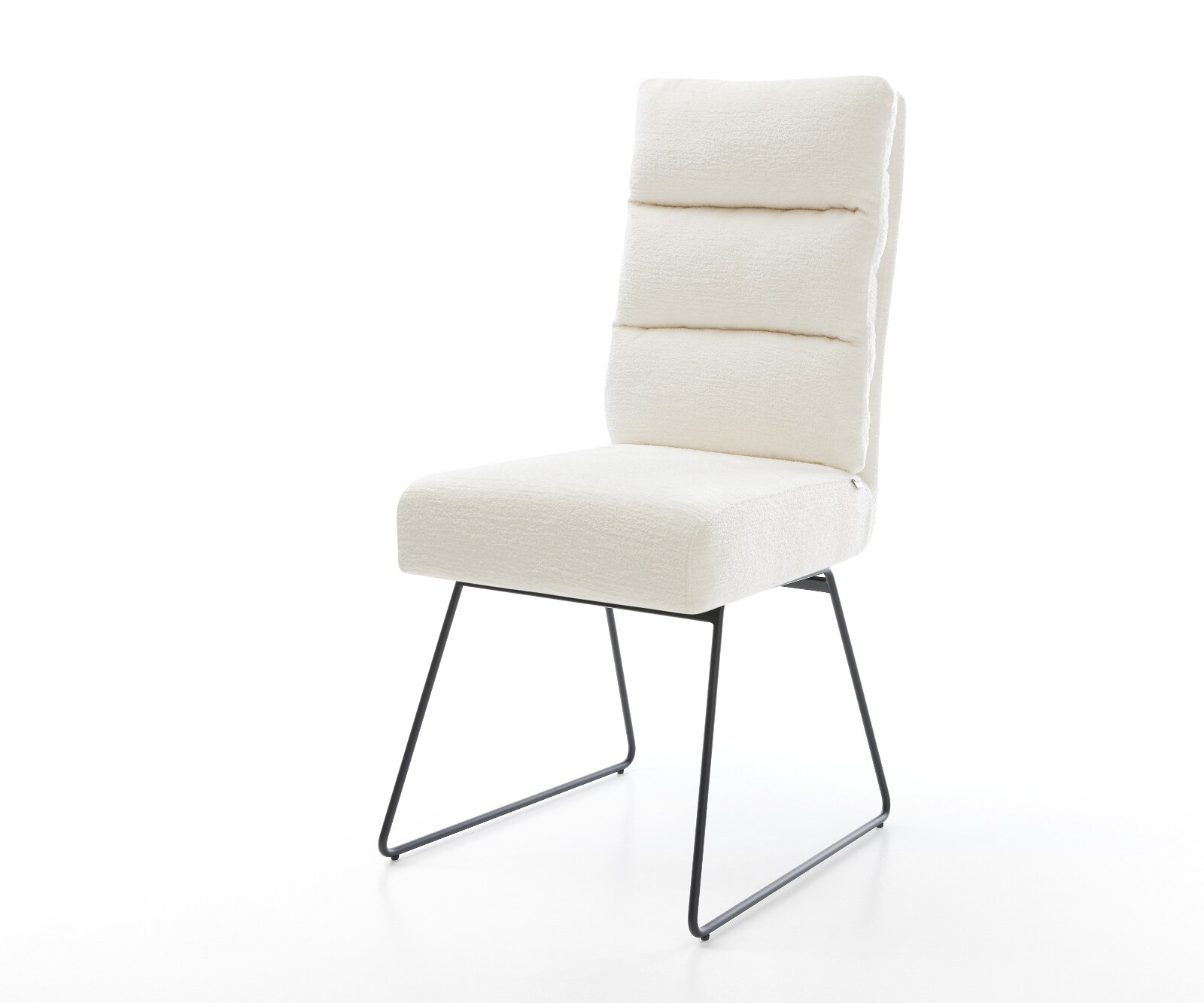 Стол за хранене Pela-Flex Bouclé Soft Beige Основа от шейни Черно Ядро от джобни пружини