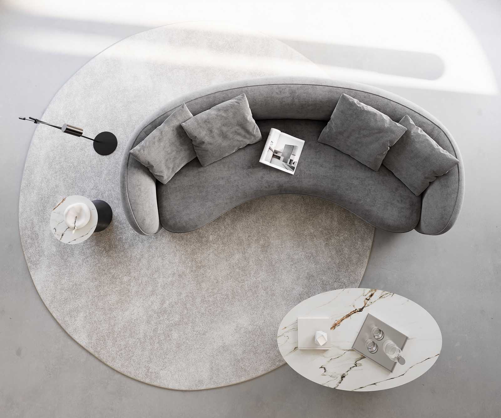 3-местен диван Larna 260x120 cm микрофибър сив 3 3-местен диван Larna 260x120 cm микрофибър сив 3