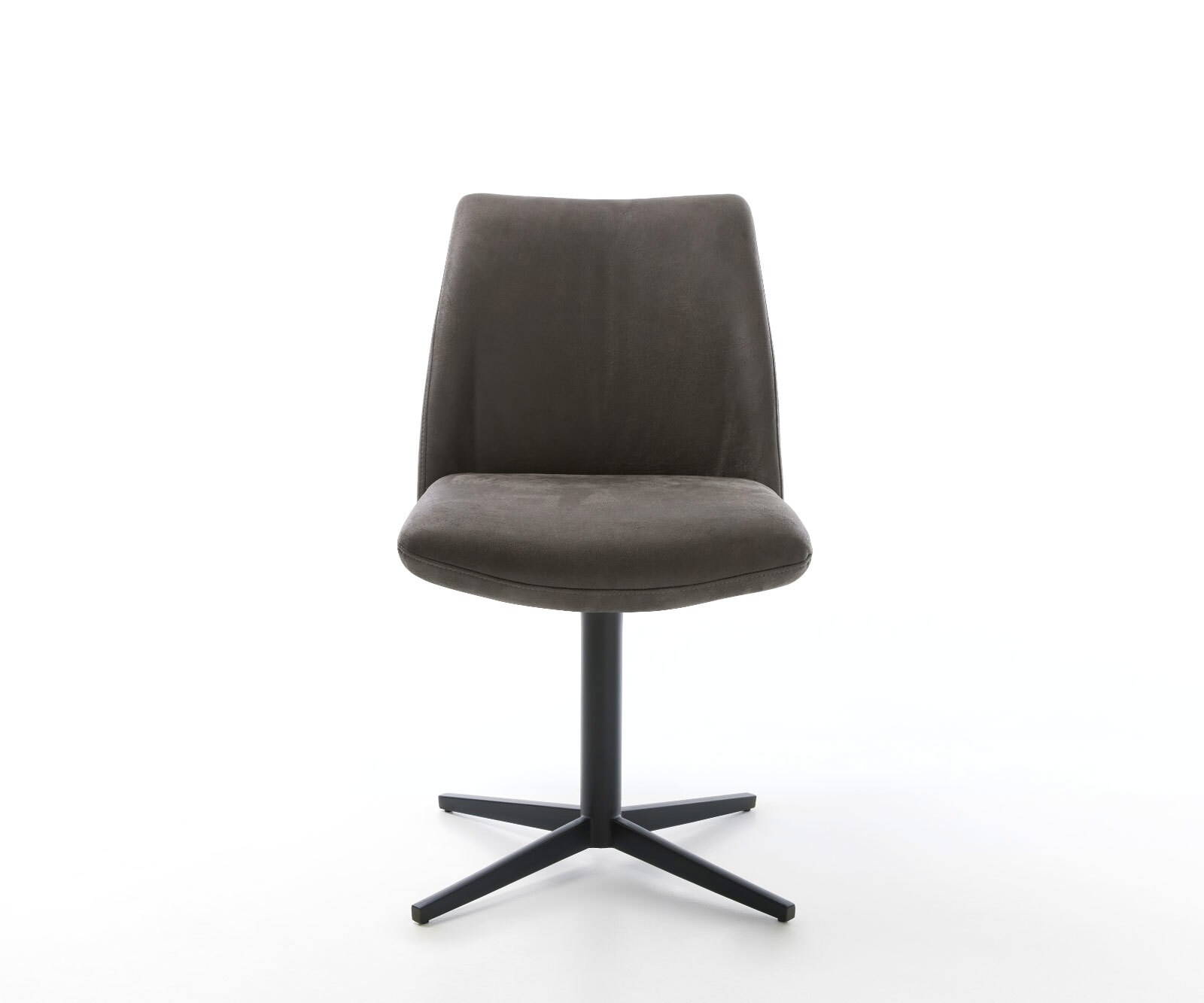 Врътящ се стол Микрофибър Антрацит Винтидж Офис основа Черен 360° въртящ се Покет пружина Elso-Flex 2