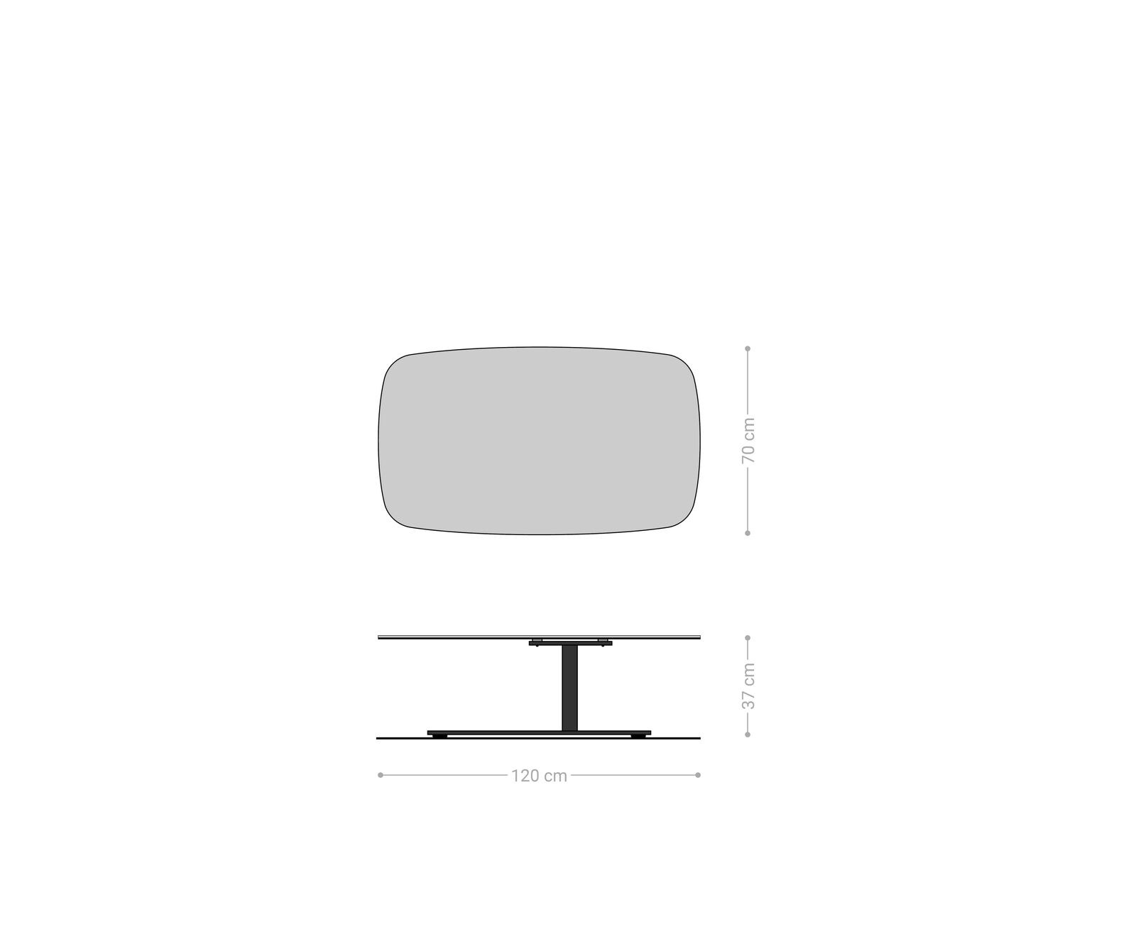 Масичка за кафе Edge Boot 120x70 cm керамика Minas Melange Vibany метален ефект покритие титан 7