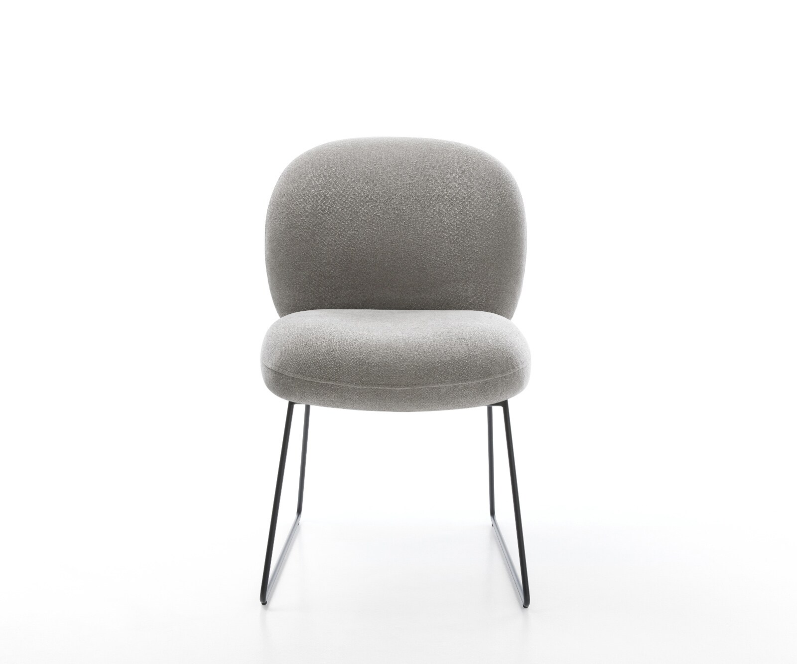 Стол за хранене Nube-Flex текстурирана тъкан мека сива основа от шейни черна сърцевина от джобни пружини 1