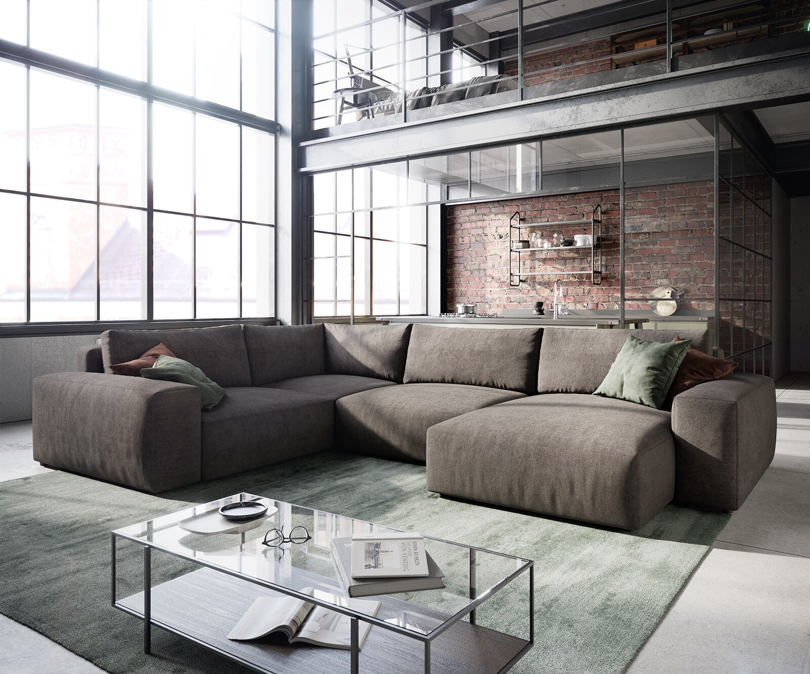  XL 360x260 cm Микрофибър КакиКафяв Лежанка вариации Lanzo