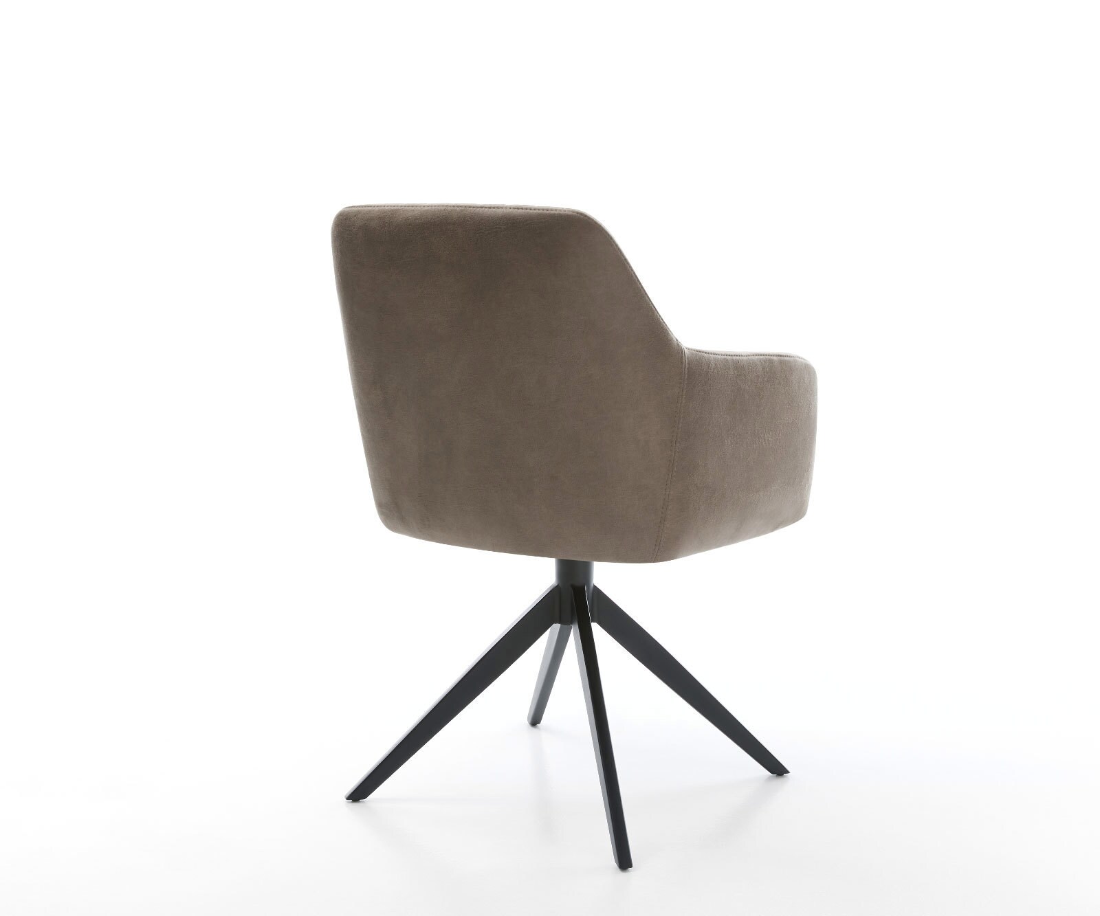 Врътящ се стол Таупе Винтидж Конус крак плосък Черен 360° въртящ се Greg-Flex 5