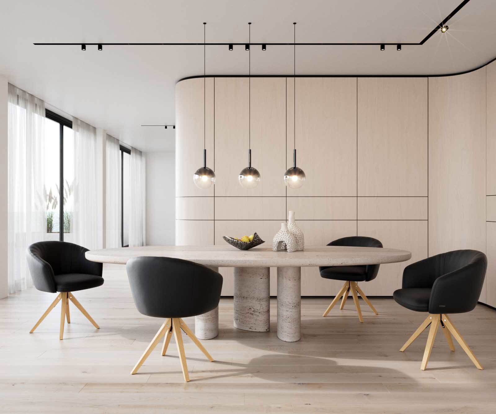 Врътящ се стол с подлакътници Естествена кожа Черен Дървена рамка  Натурал 180° въртящ се Покет пружина Caja-Flex 6 Врътящ се стол с подлакътници Естествена кожа Черен Дървена рамка  Натурал 180° въртящ се Покет пружина Caja-Flex 6