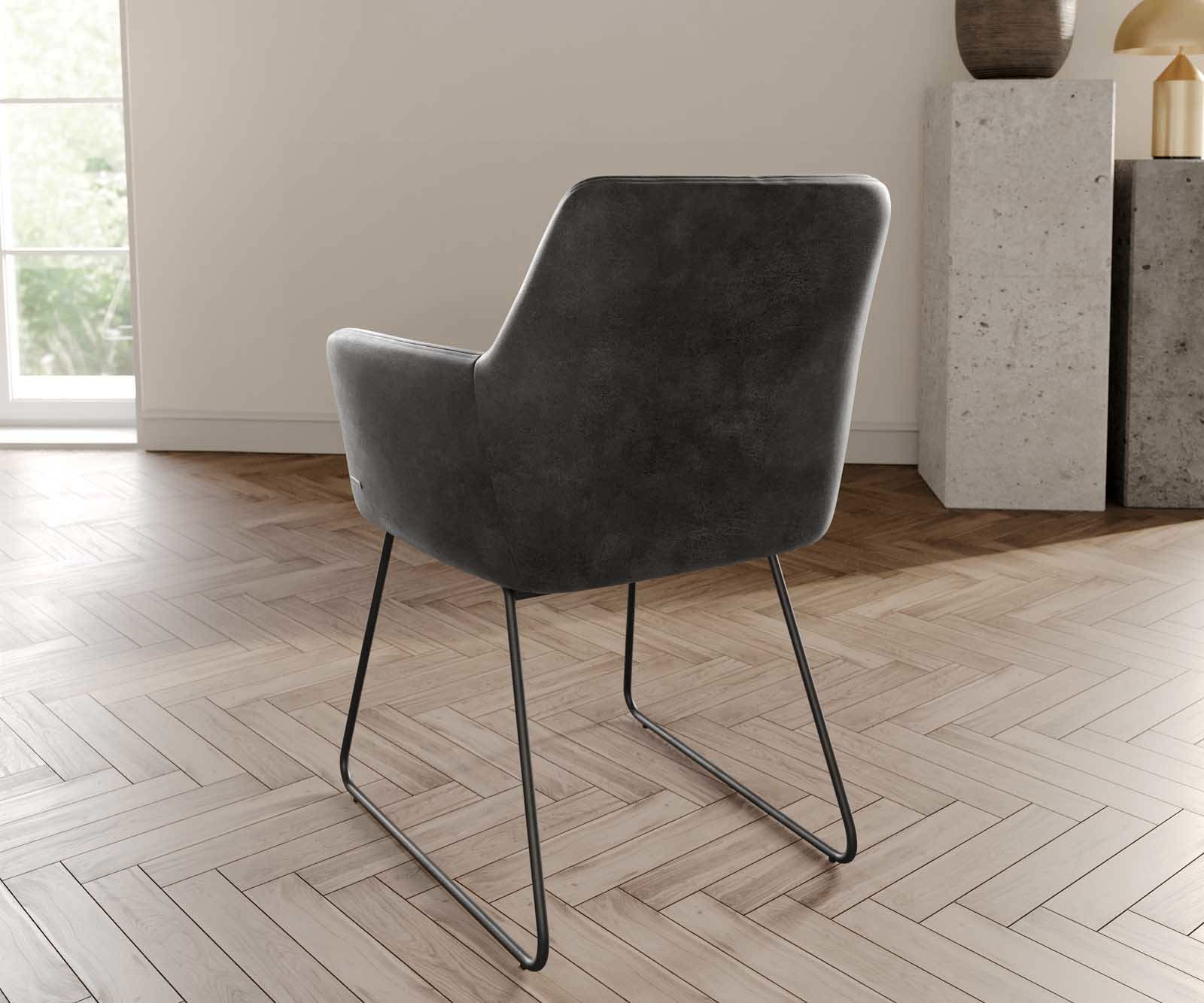 Стол Антрацит Винтидж Извити крака Черни Покет пружина Xana-Flex 3 Стол Антрацит Винтидж Извити крака Черни Покет пружина Xana-Flex 3