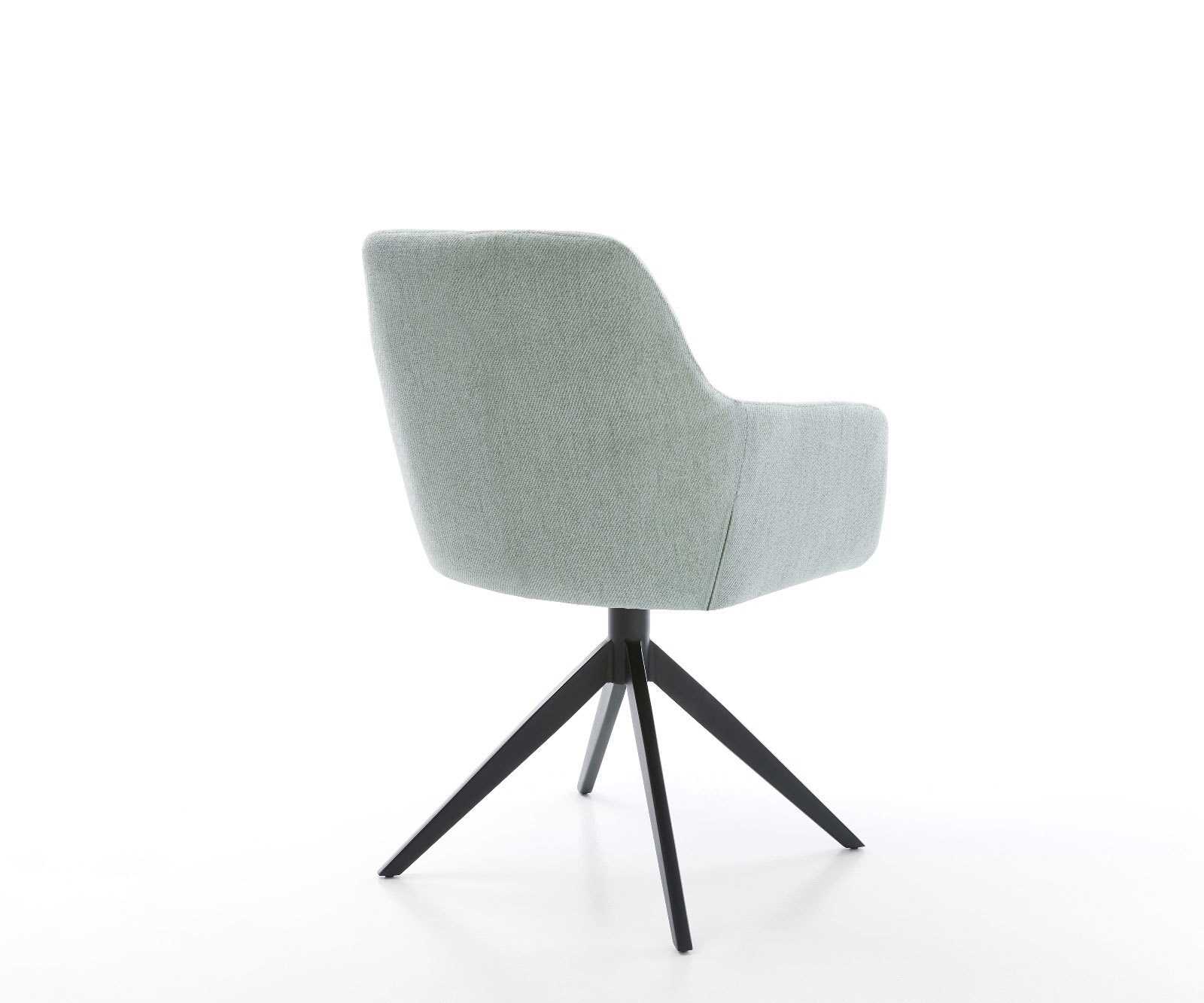 Въртящ се стол Pejo-Flex Stripes Mint Кръстосана рамка широка Черно 360° въртене Люлееща се функция Ядро от джобни пружини 4