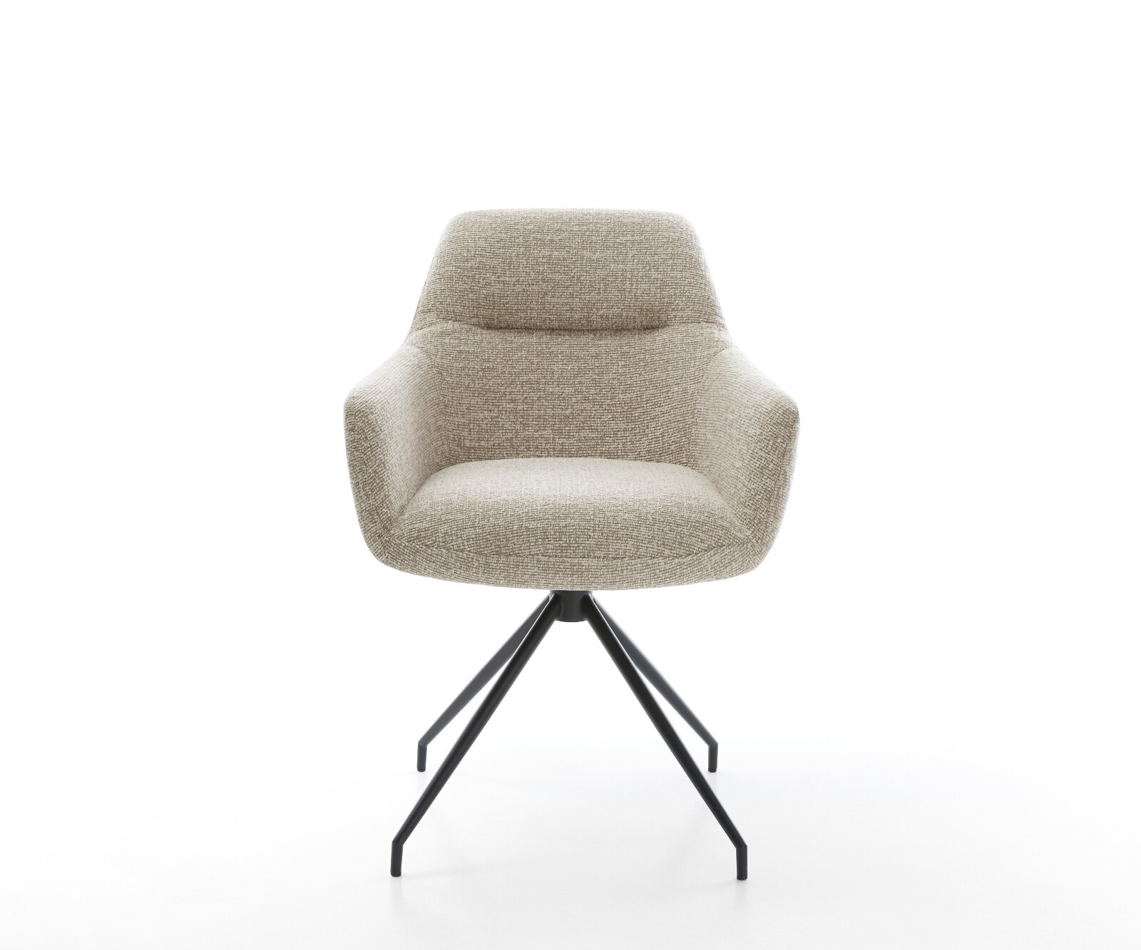 Стол за хранене Pejo-Flex Тъкан Soft Beige Кръстосана рамка конична Черно ядро от джобни пружини 2
