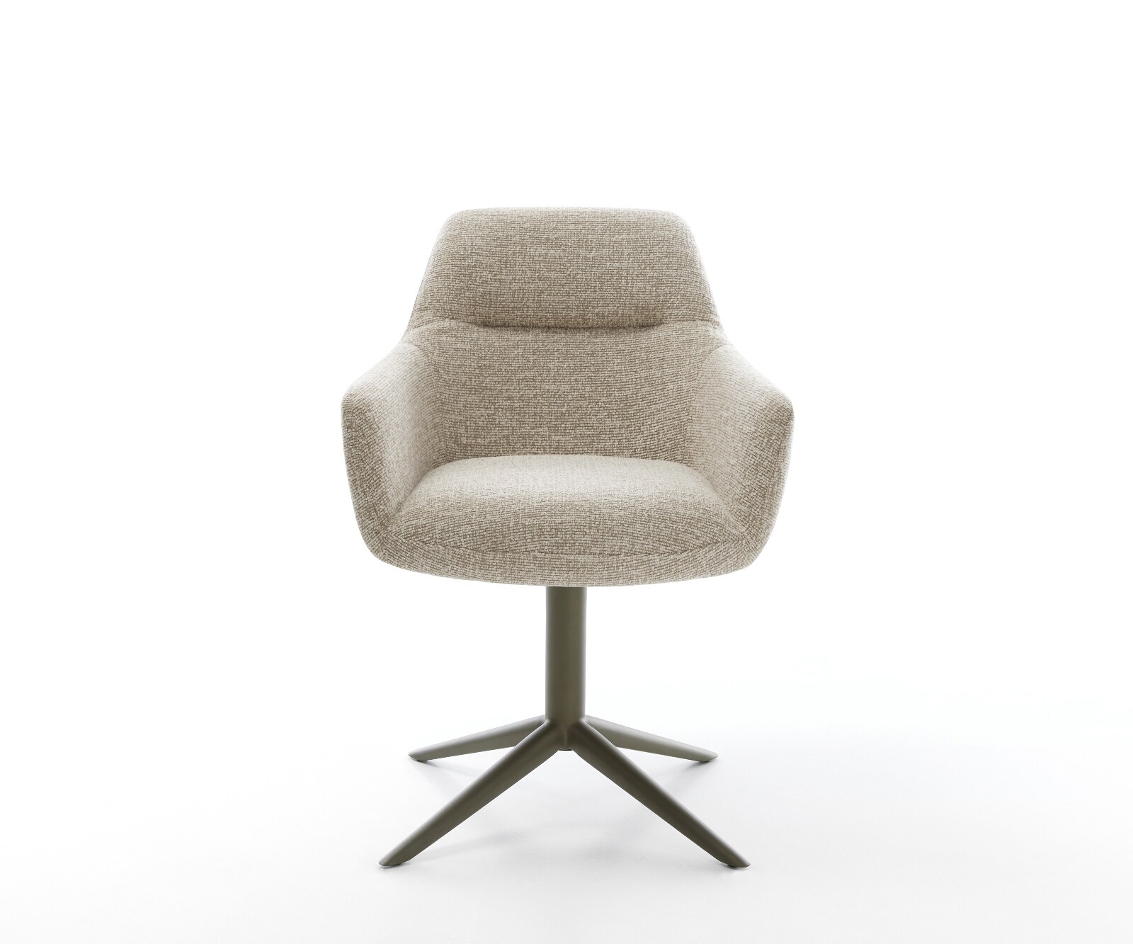 Въртящ се стол Pejo-Flex Тъкан Soft Beige Основа с ефект на покритие Titanium 360° завъртане Функция люлеене Ядро от джобни пружини 2