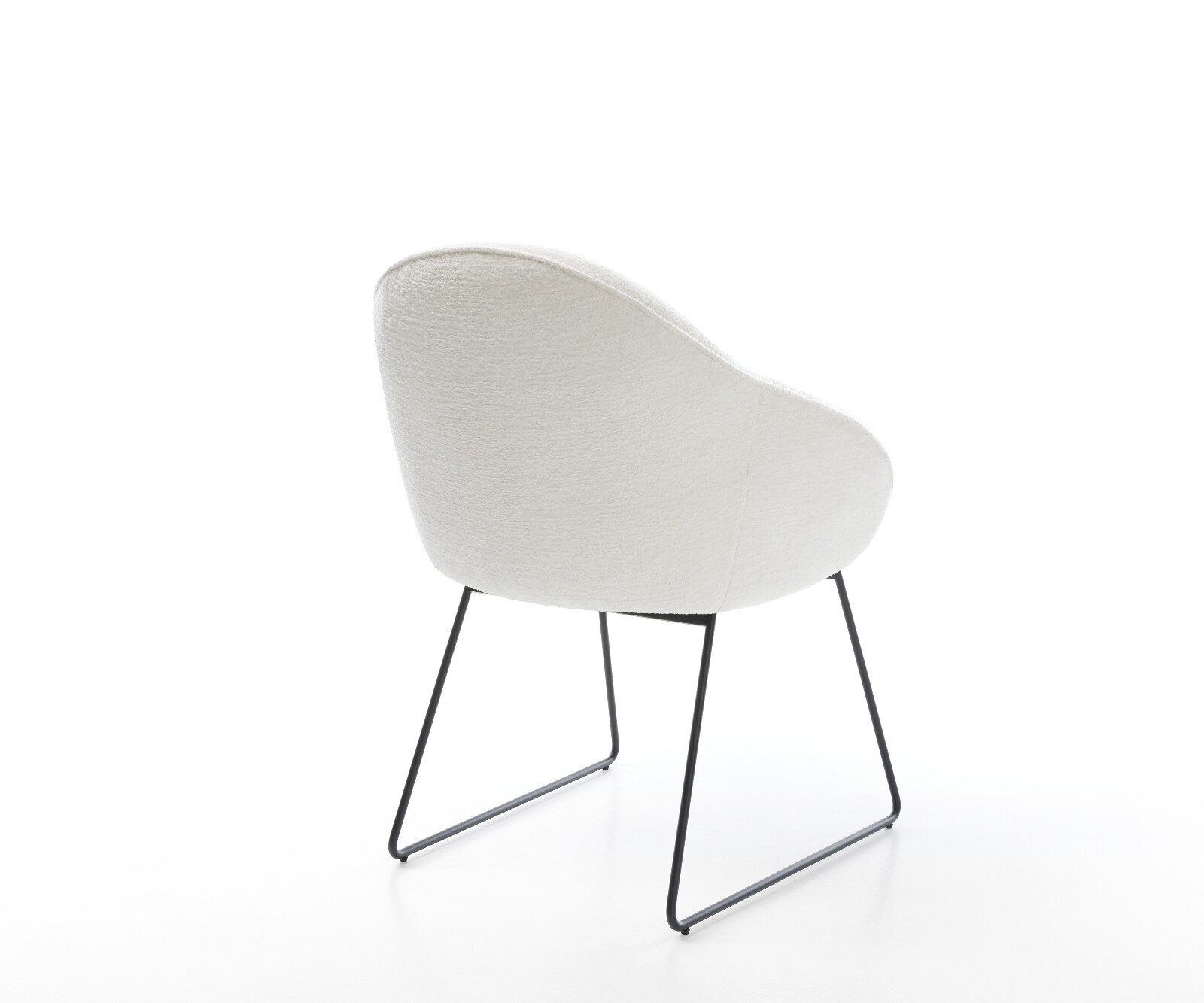 Трапезен стол Gaio-Flex Bouclé Soft Beige Основа за шейни черна 5