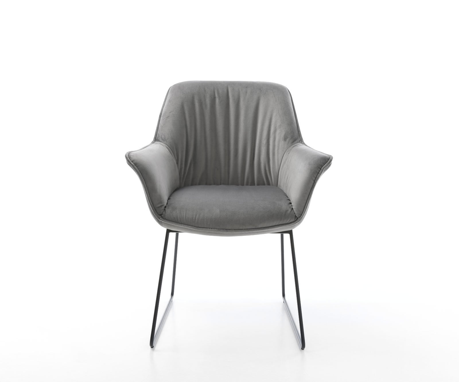 Кресло с подлакътници Кадифе Сив Извити крака Черни Keila-Flex 4 Кресло с подлакътници Кадифе Сив Извити крака Черни Keila-Flex 4